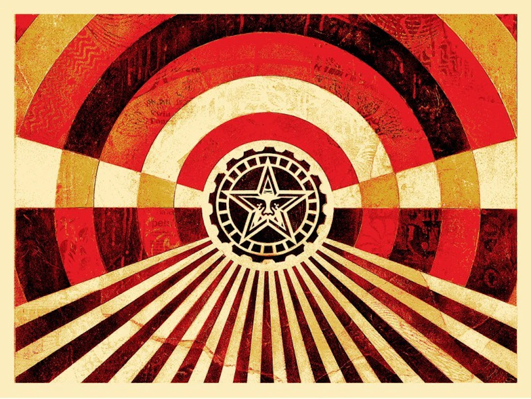 Shepard FAIREY (Obey) - Tunnel Vision Version Gold, 2018 - Sérigraphie