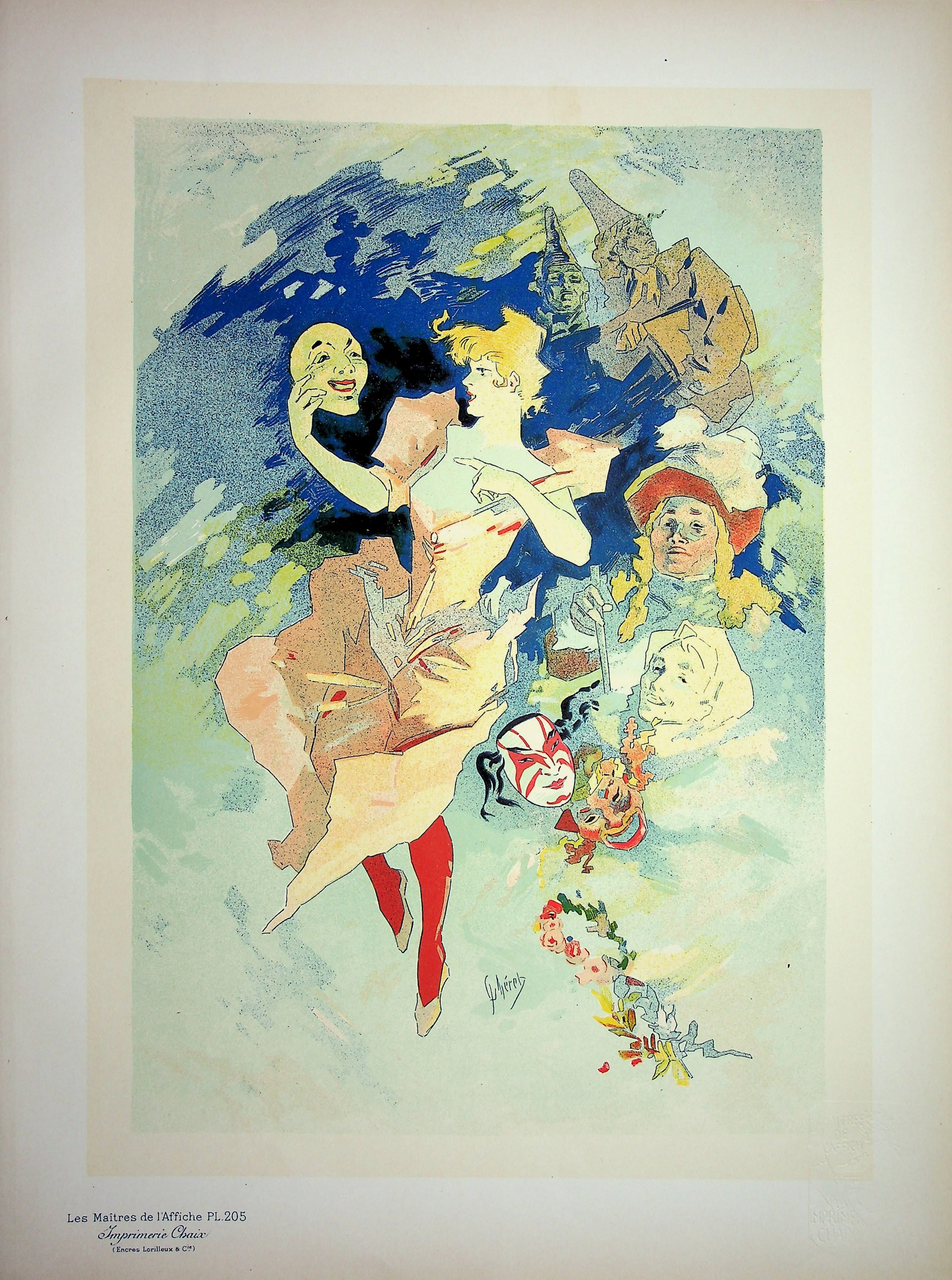 Jules CHERET : La Comédie, 1900 - Lithographie originale signée