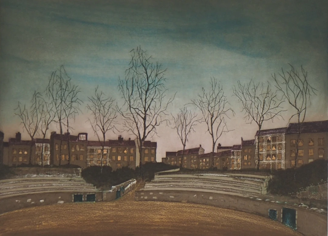 J.J.J Rigal - Paris : Les arènes de Lutèce - Gravure originale signée