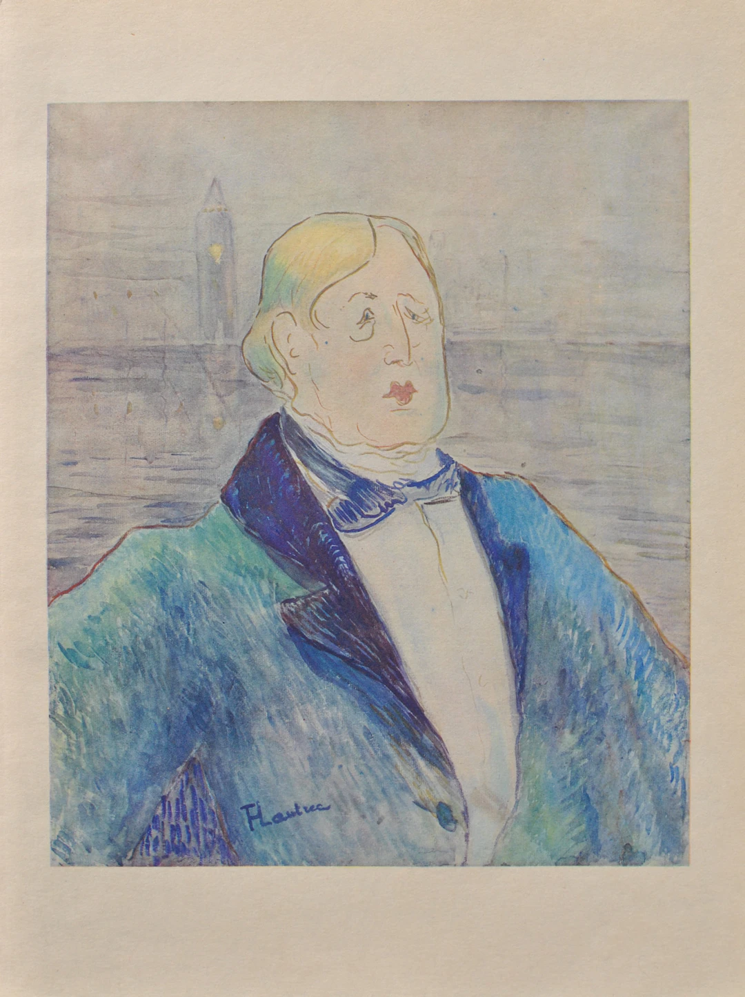 Henri de TOULOUSE-LAUTREC (d’après) : Portrait d’Oscar Wild,1927