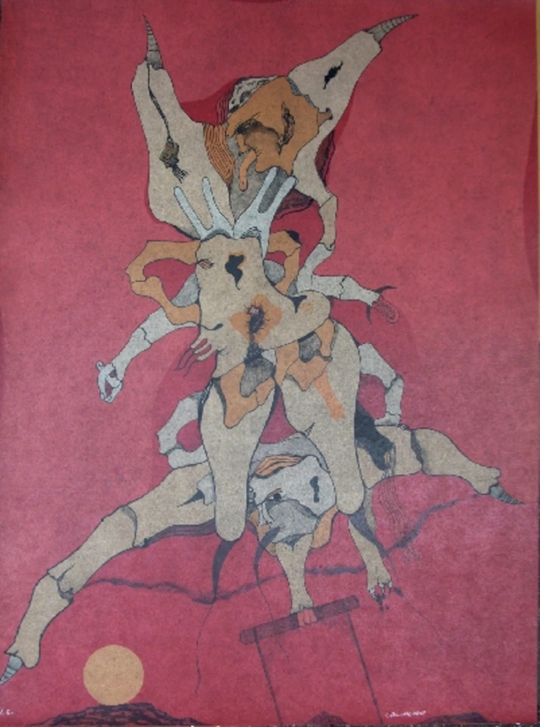 Jorge CAMACHO - "Cenizas-2" - Lithographie sur papier Guarro, signée