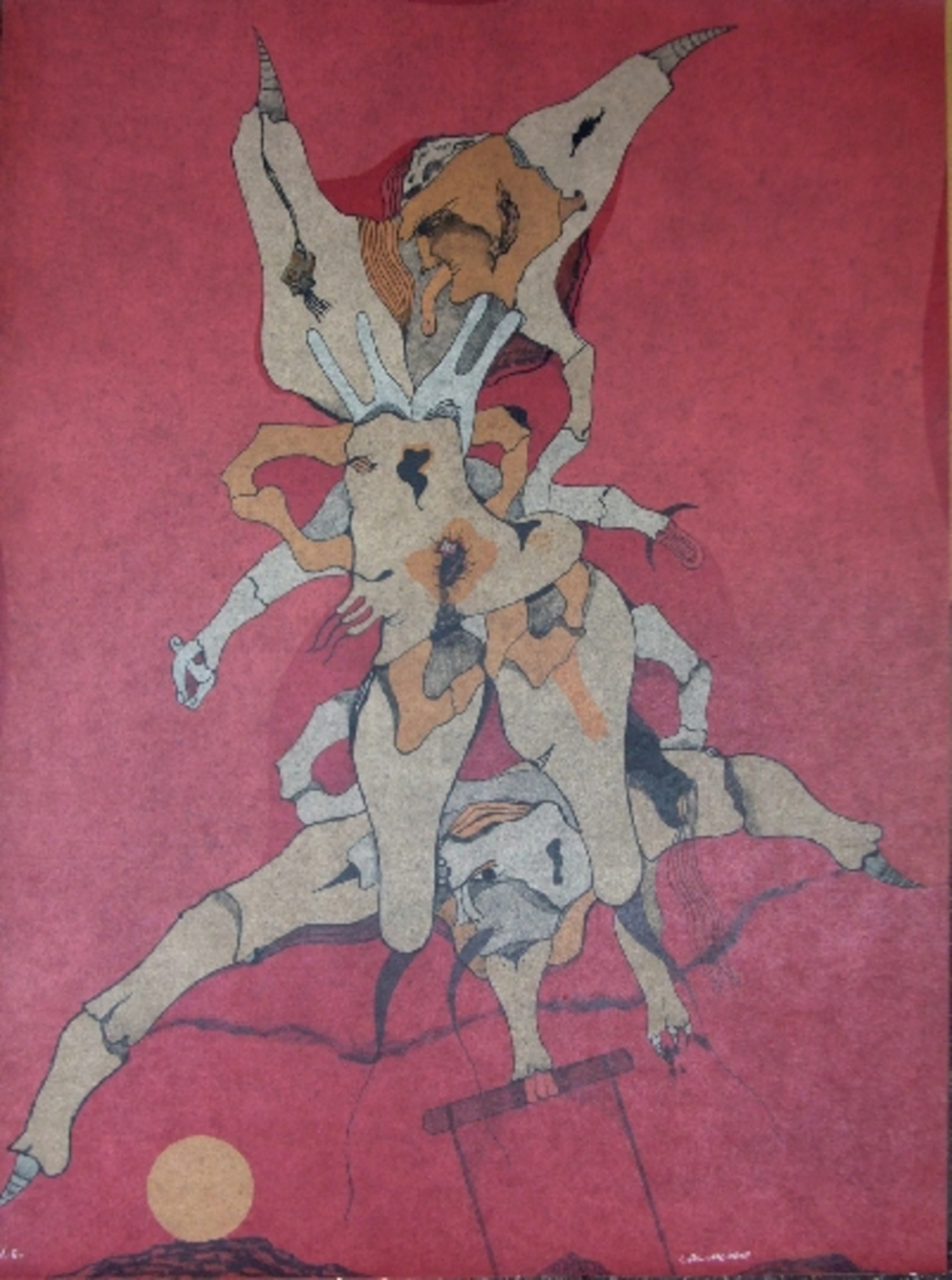 Jorge CAMACHO - "Cenizas-2" - Lithographie sur papier Guarro, signée