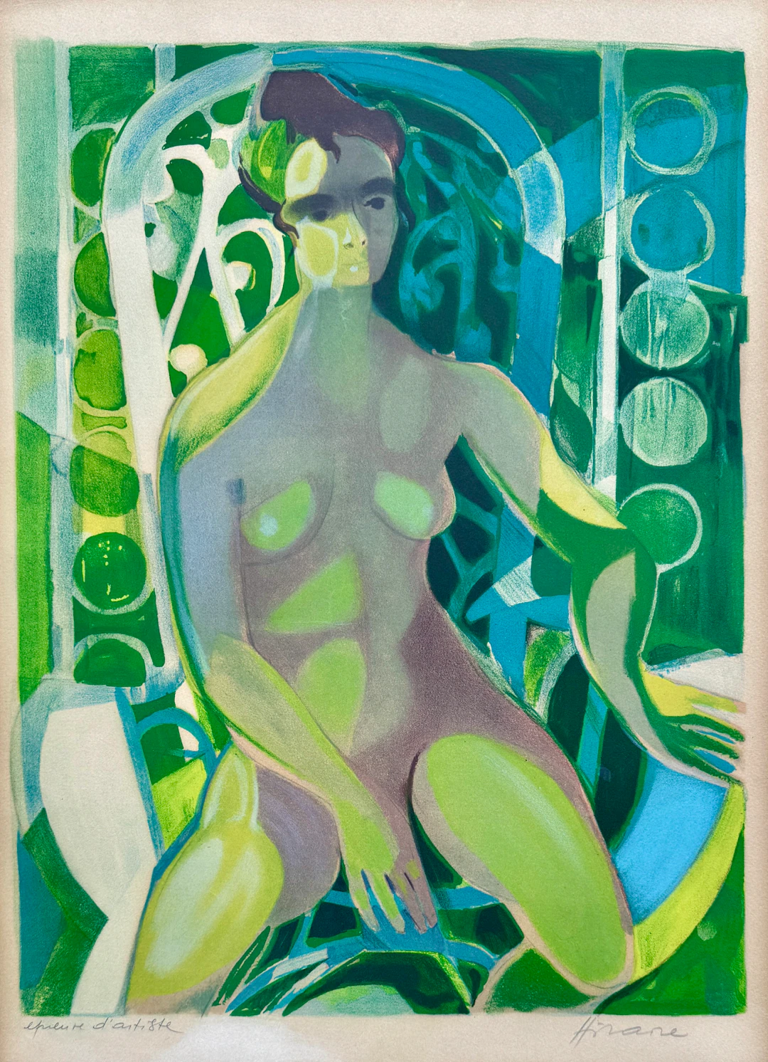 Camille Hilaire - Sensualité, lithographie originale signée crayon