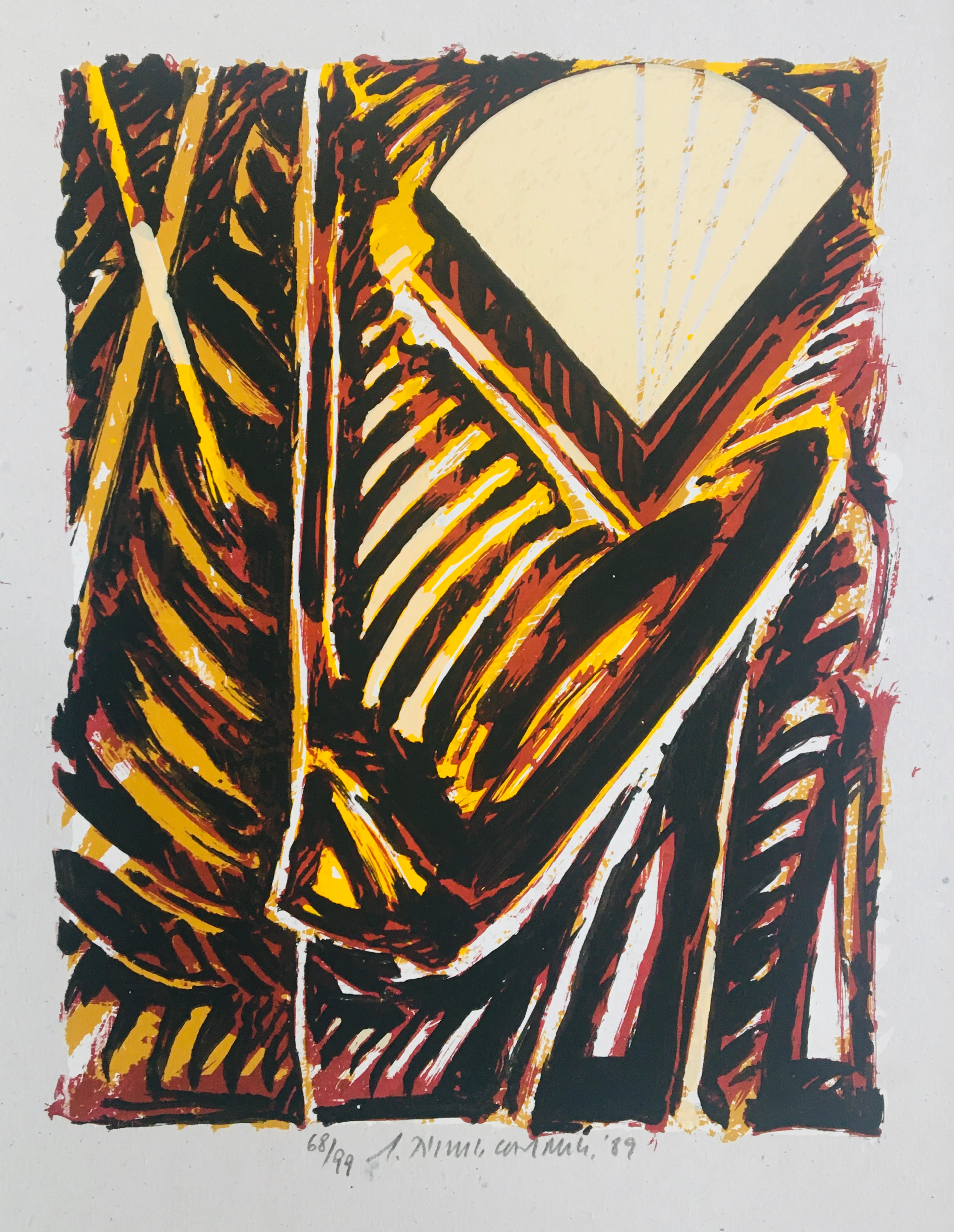 Gérard TITUS-CARMEL - Sans-titre, 1989 - Sérigraphie originale signée au crayon