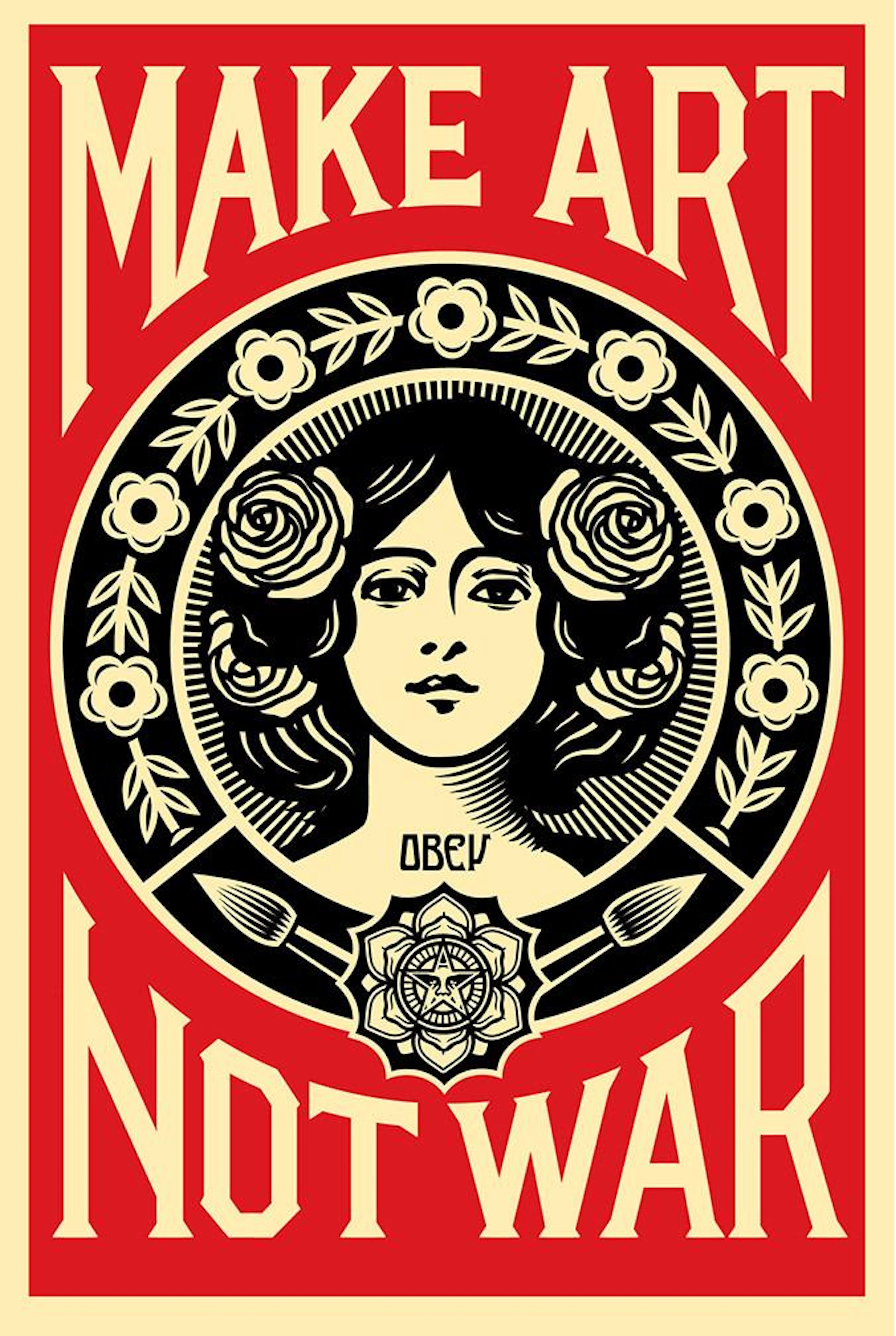 Shepard Fairey (Obey) - Make Art not war - lithographie signée