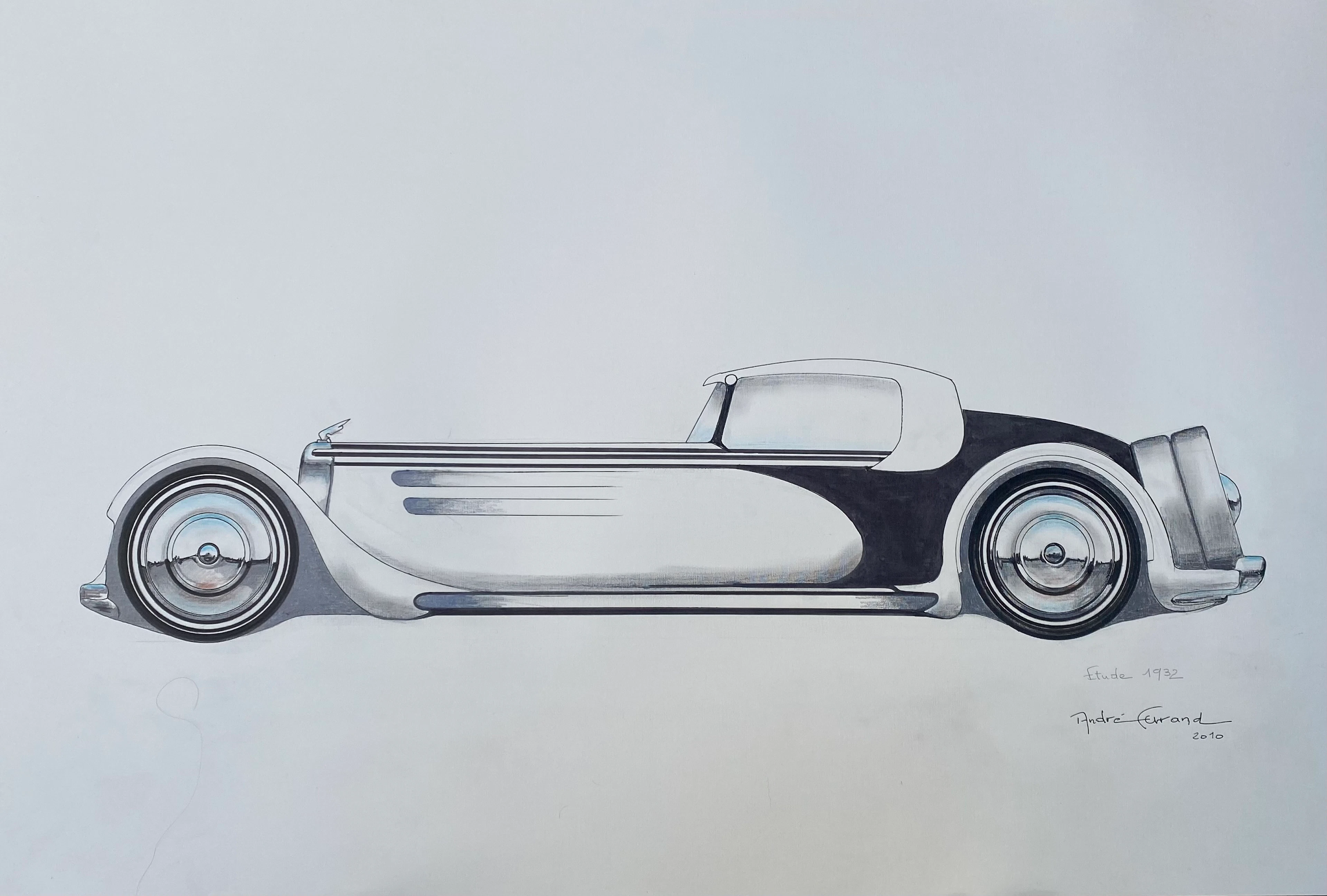 André Ferrand - Dessin « Étude 1932 »