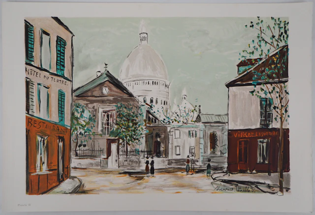 Maurice UTRILLO - Eglise Saint-Pierre, Place du Tertre à Montmartre