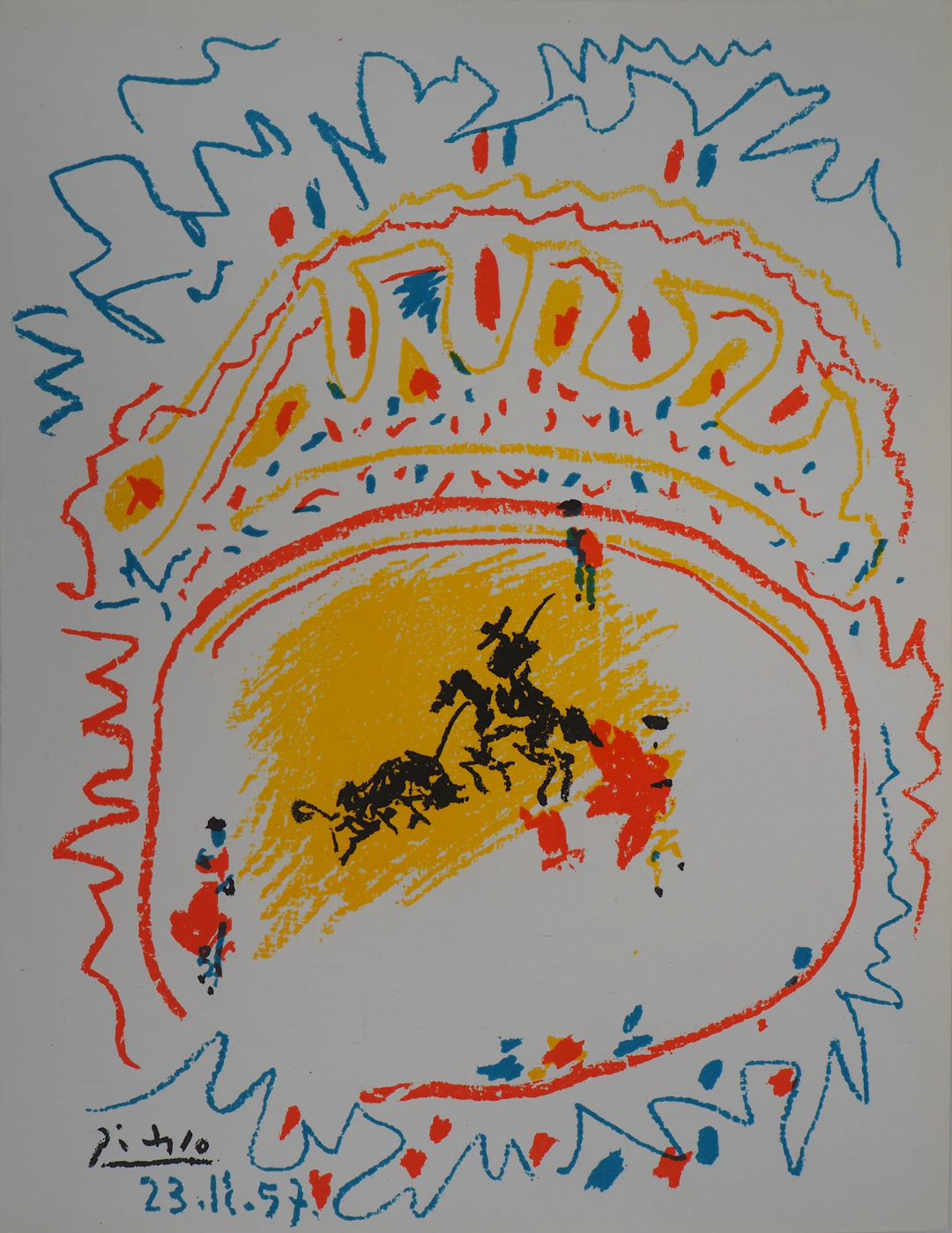 Pablo PICASSO : La petite Corrida - Lithographie originale signée