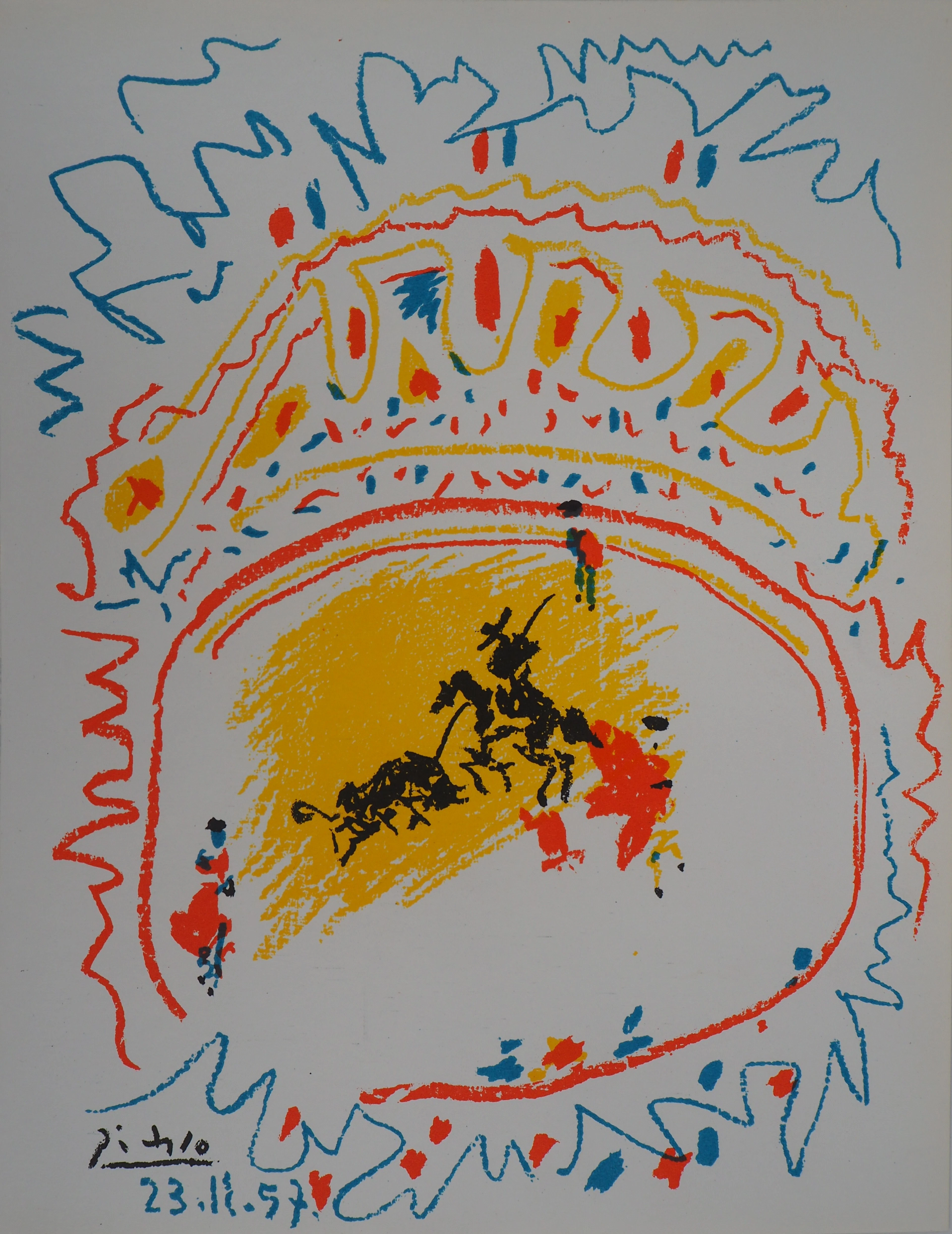 Pablo PICASSO : La petite Corrida - Lithographie originale signée