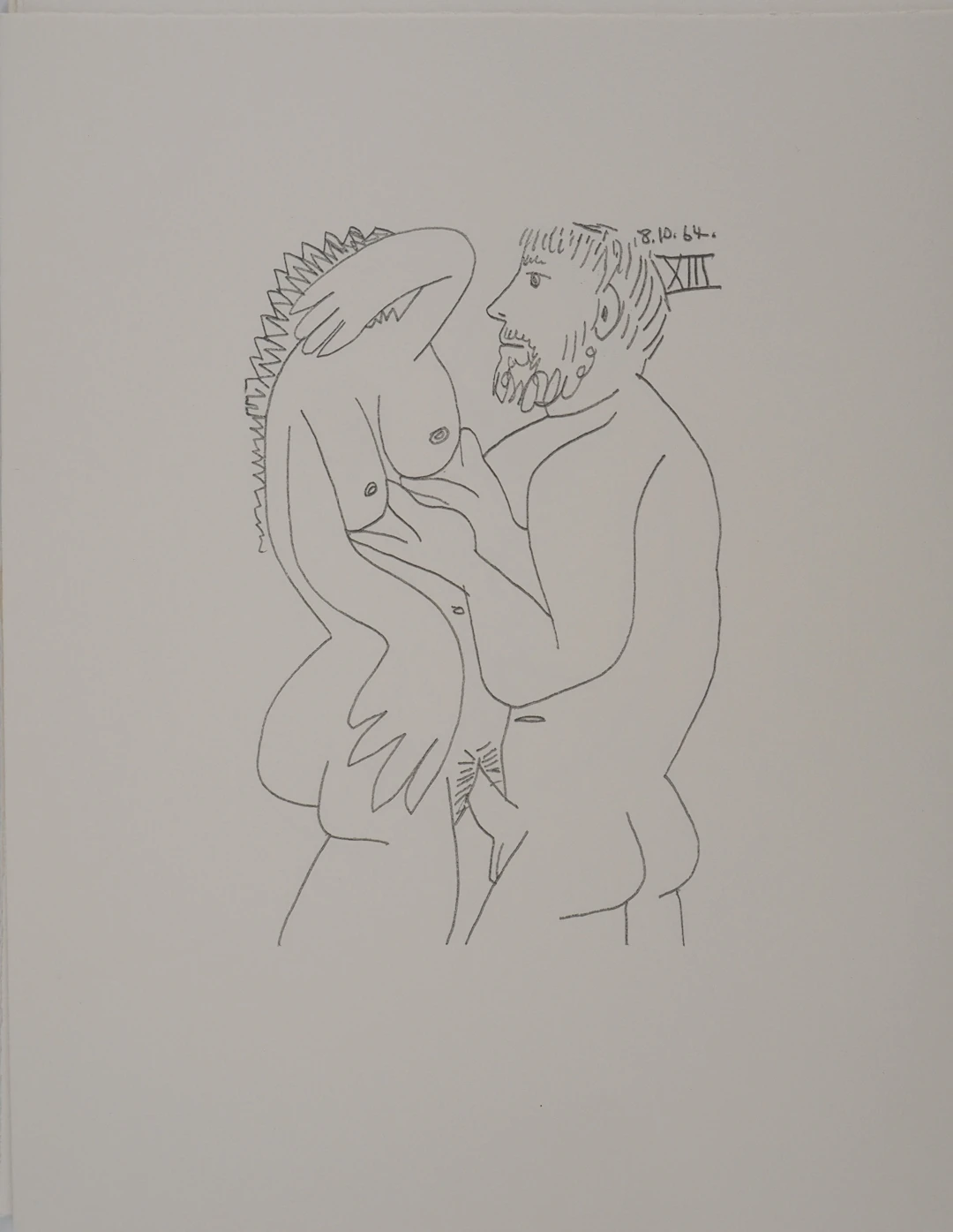 Pablo PICASSO : Le Goût du Bonheur, Les amoureux, Lithographie