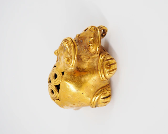 COLOMBIE Civilisation Taïrona - Tortue Janus - Statuette en or tumbago