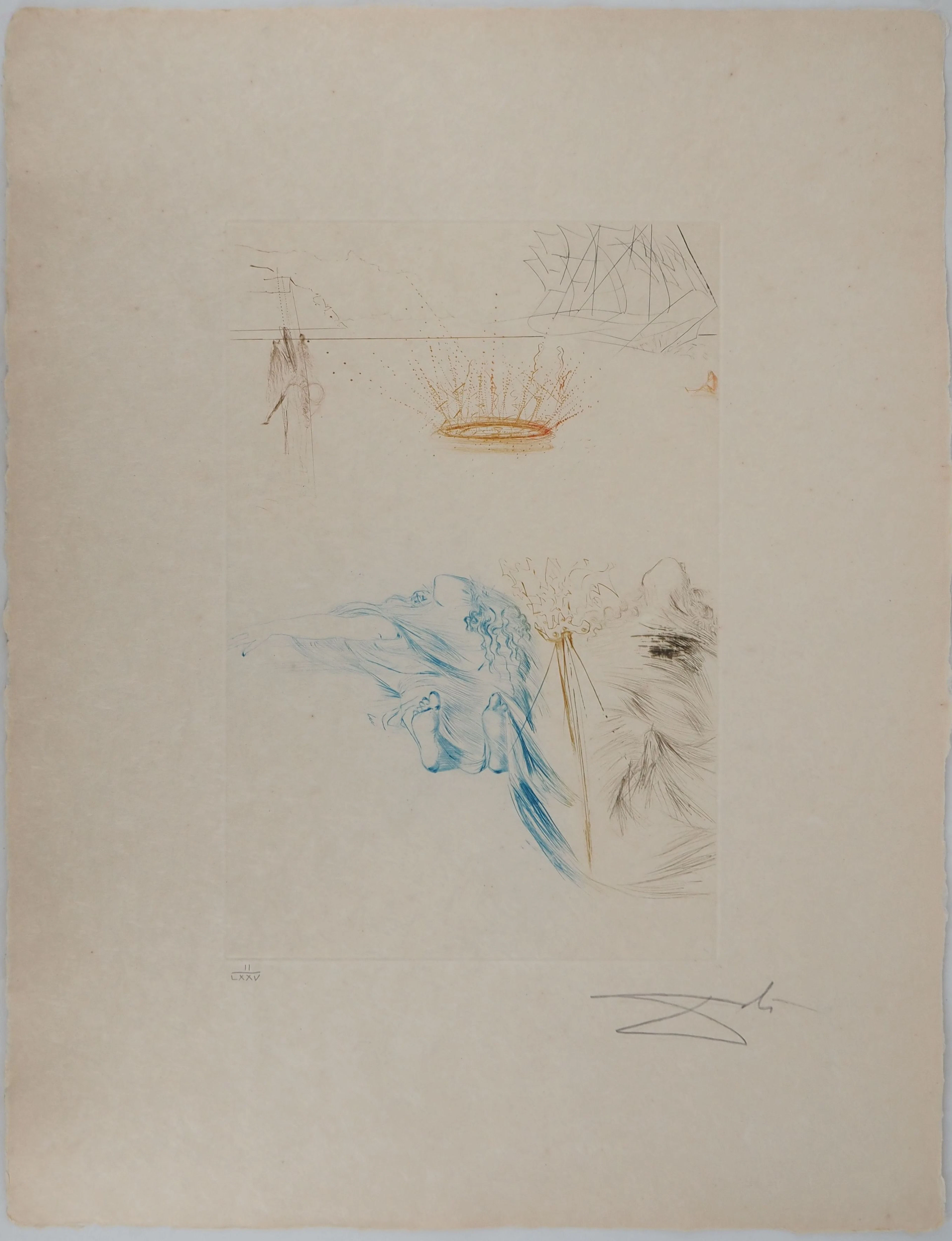 Salvador DALI : Le testament de Tristan, Gravure originale signée
