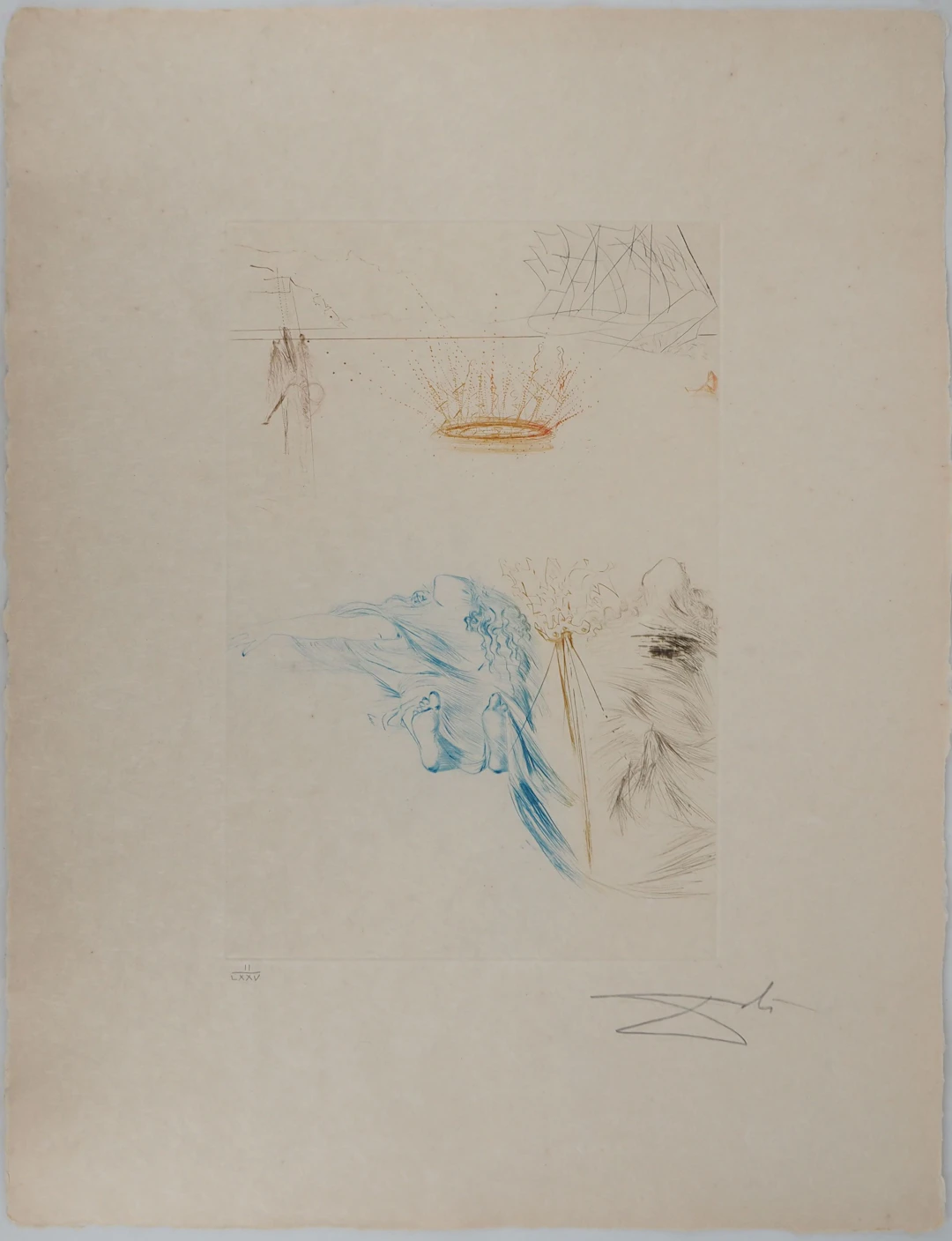 Salvador DALI : Le testament de Tristan, Gravure originale signée