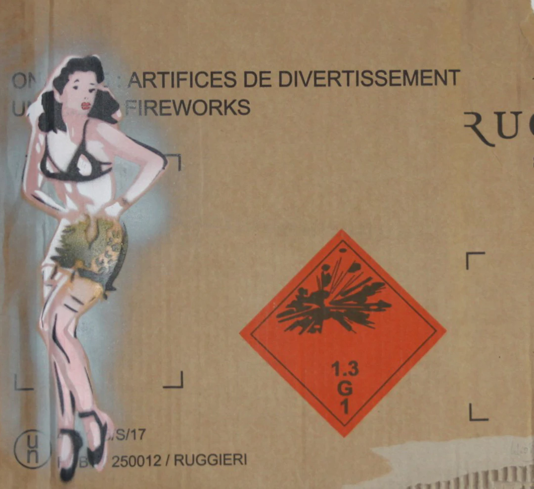 Christophe STOUVENEL - Artifices de divertissement, 2018, technique mixte signé