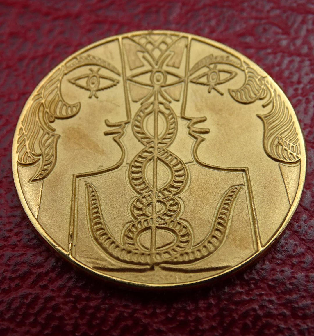 Jean Cocteau - médaillon, argent, finition or