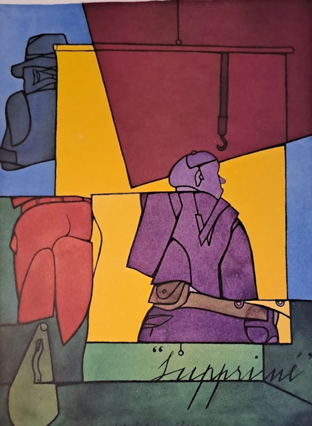 Valério Adami - Foto di Ben Shahn - Lithographie
