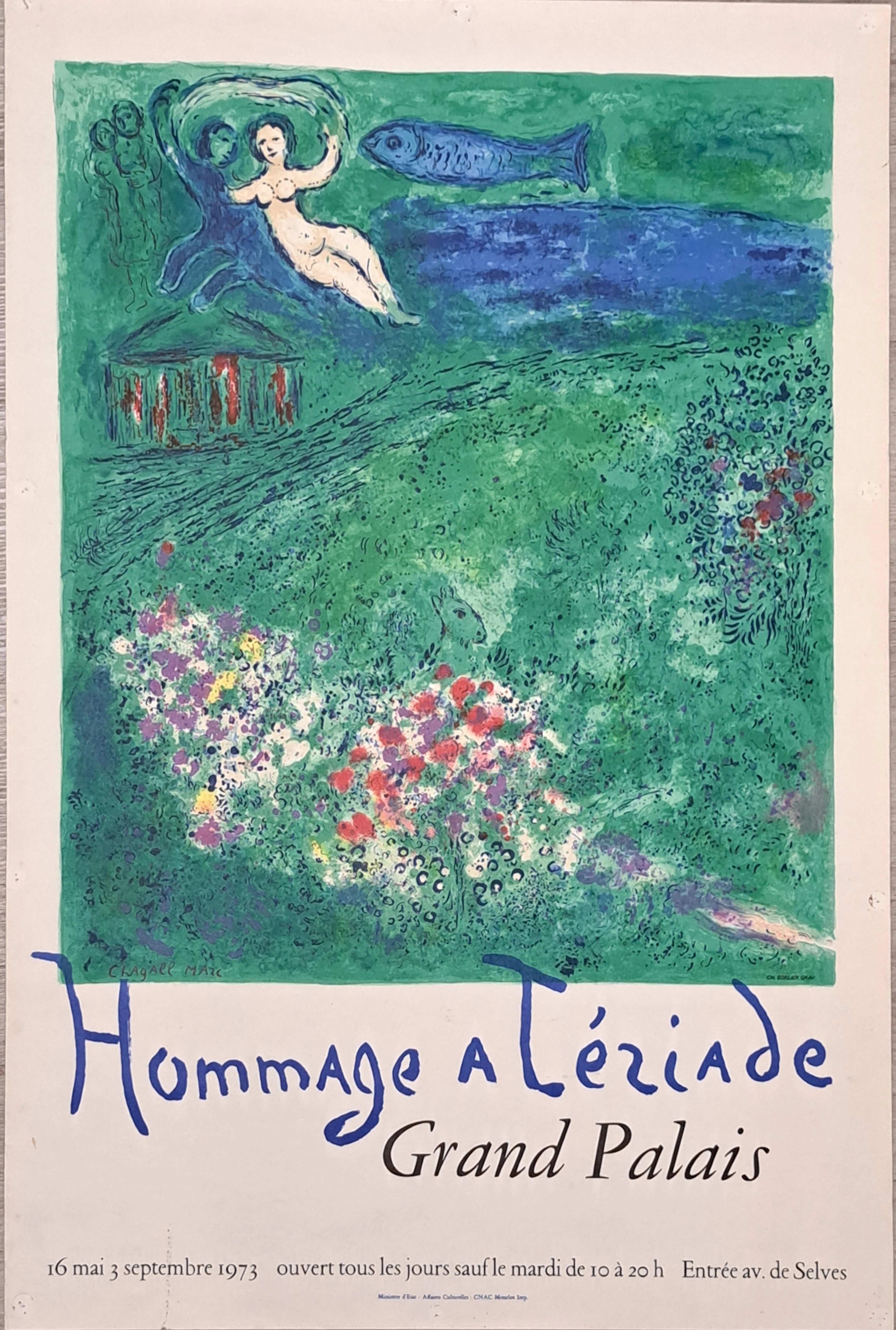Marc CHAGALL : Hommage à Tériade - Lithographie signée - Mourlot 1973