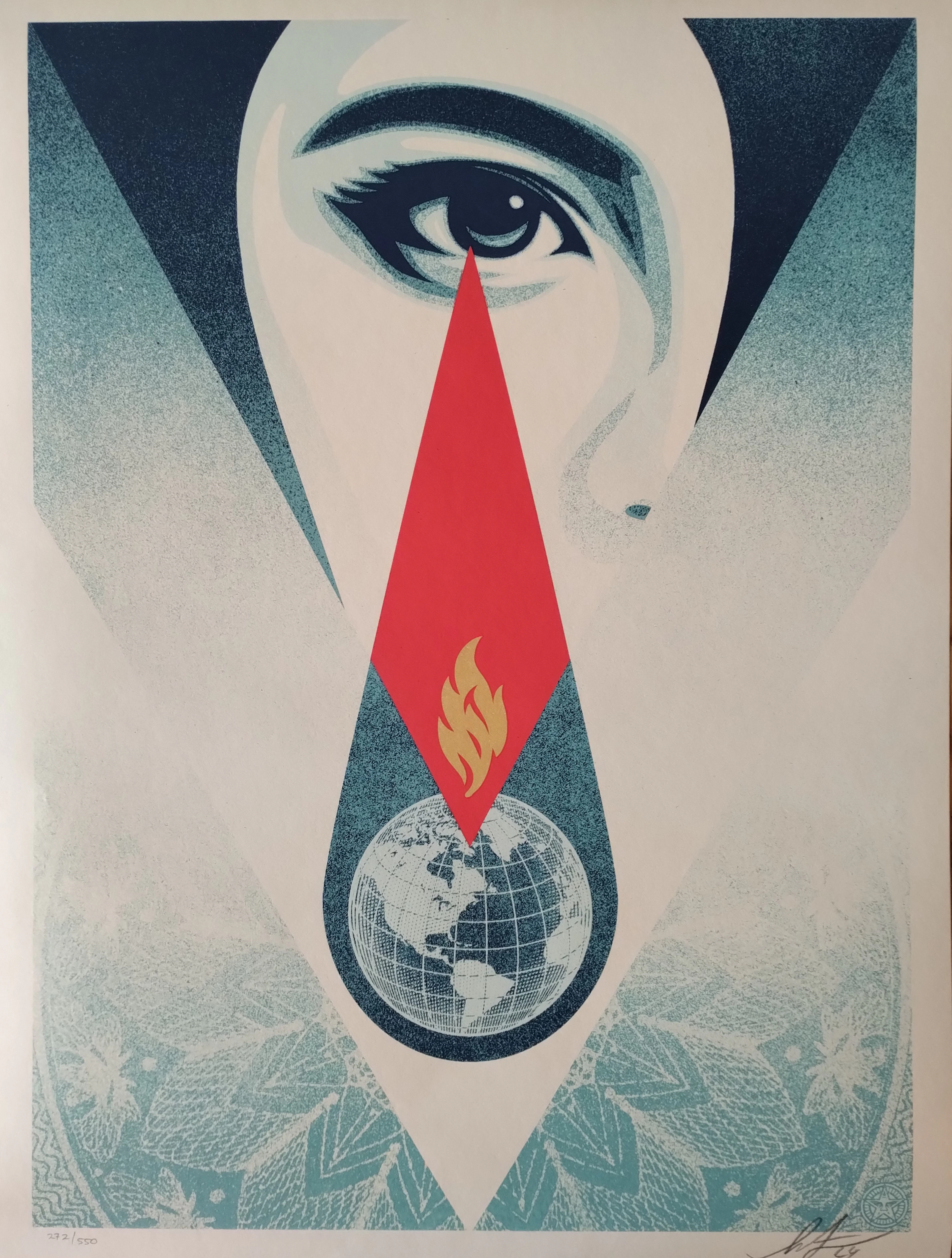 Shepard FAIREY (Obey) - Tear Flame Fairey