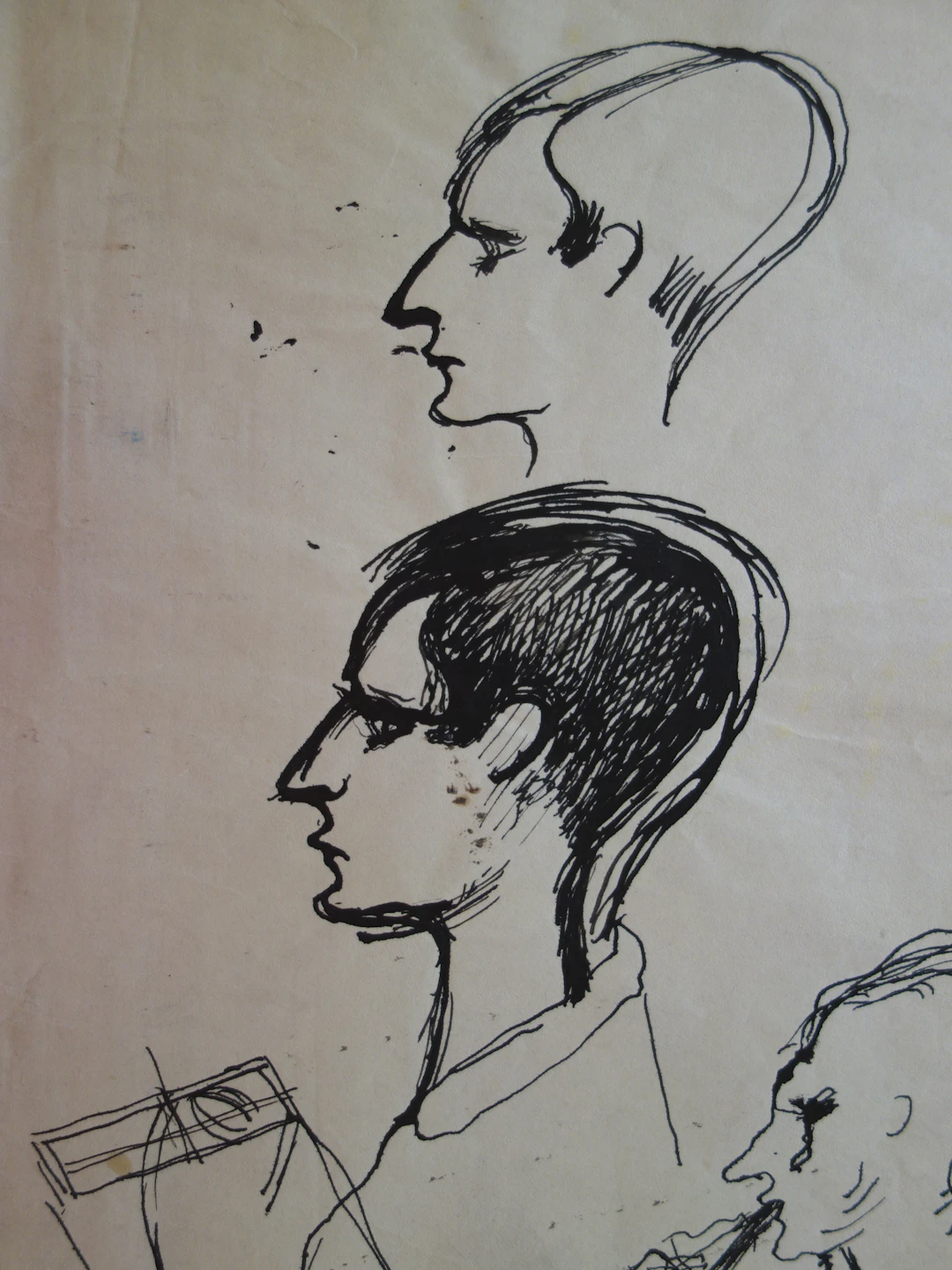 Edouard GOERG - Musique, étude de clarinettiste - Dessin original signé