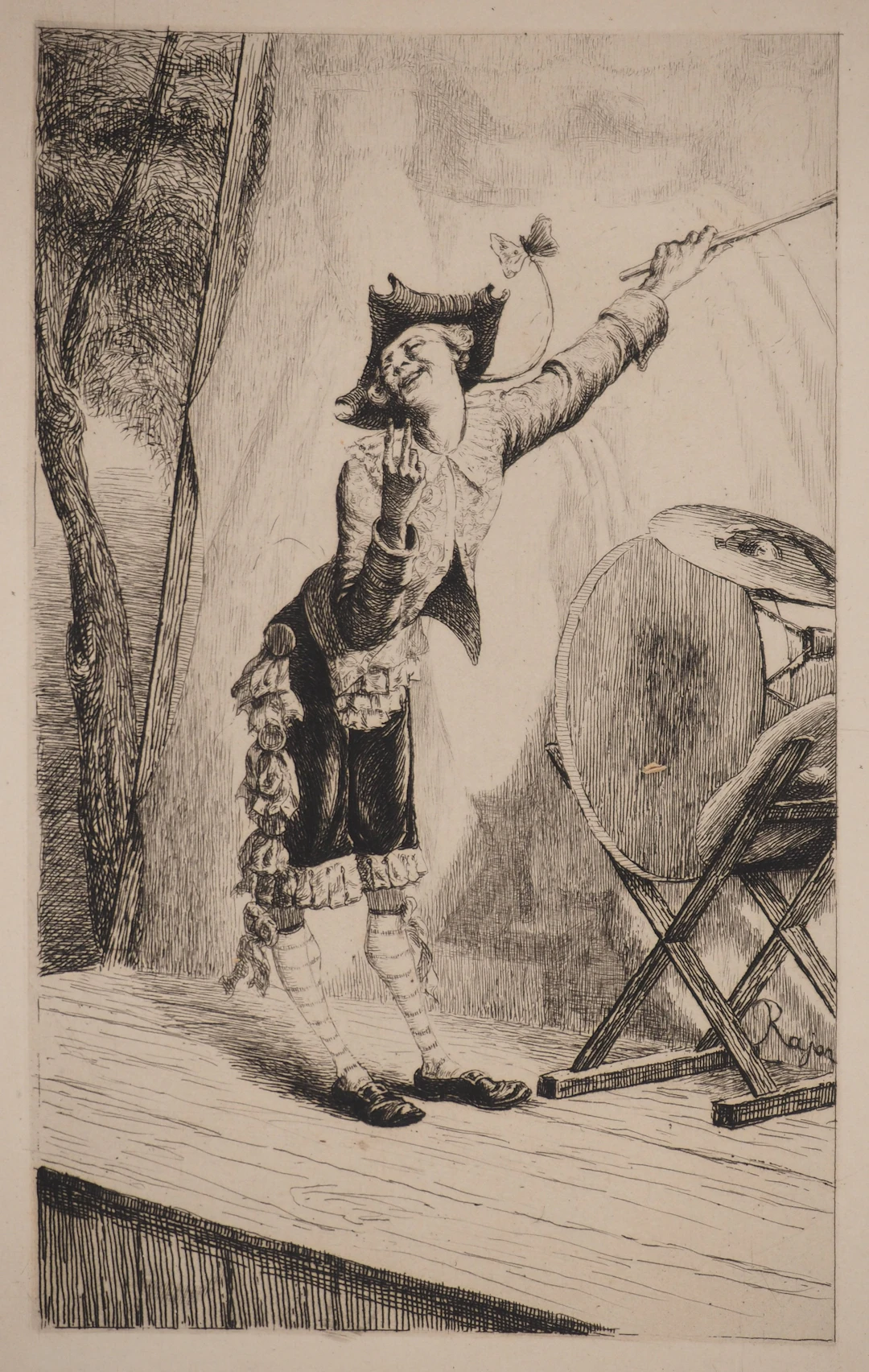 Paul RAJON : Le Pitre, Gravure originale
