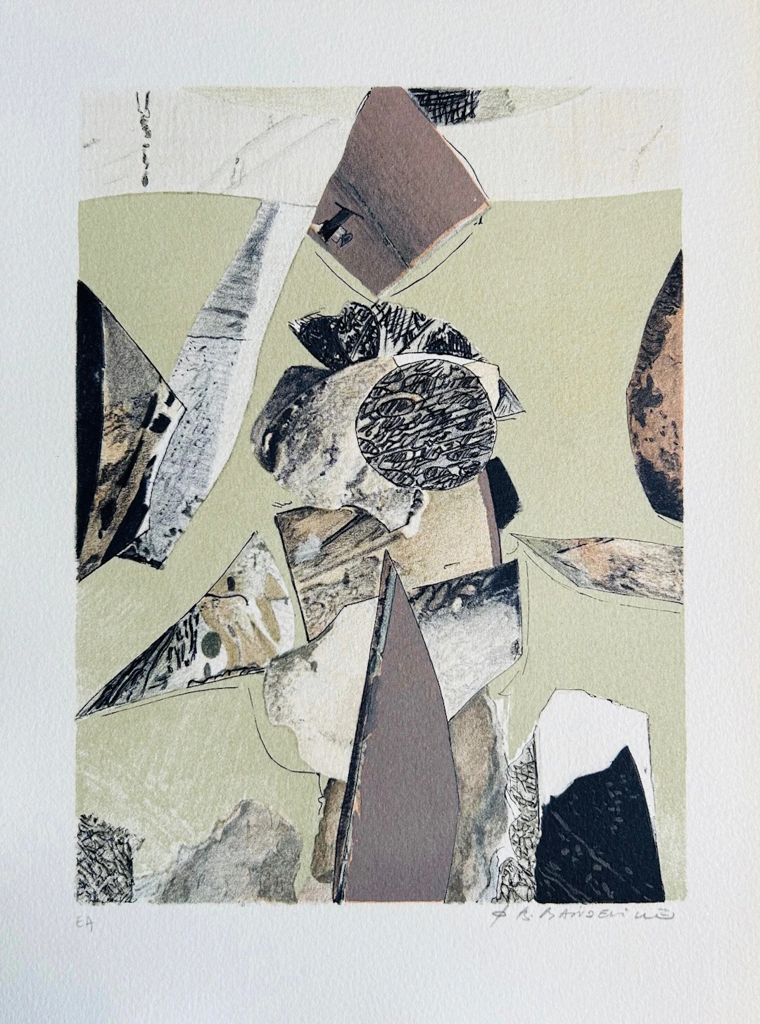 Bernard MANDEVILLE - Sans-titre, 1978 - Lithographie originale signée au crayon