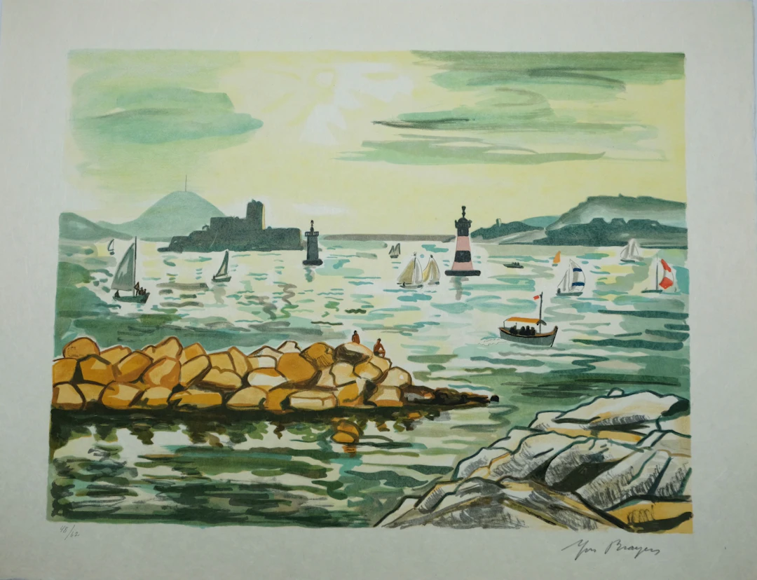 Yves BRAYER : Le château d’If - Lithographie originale signée