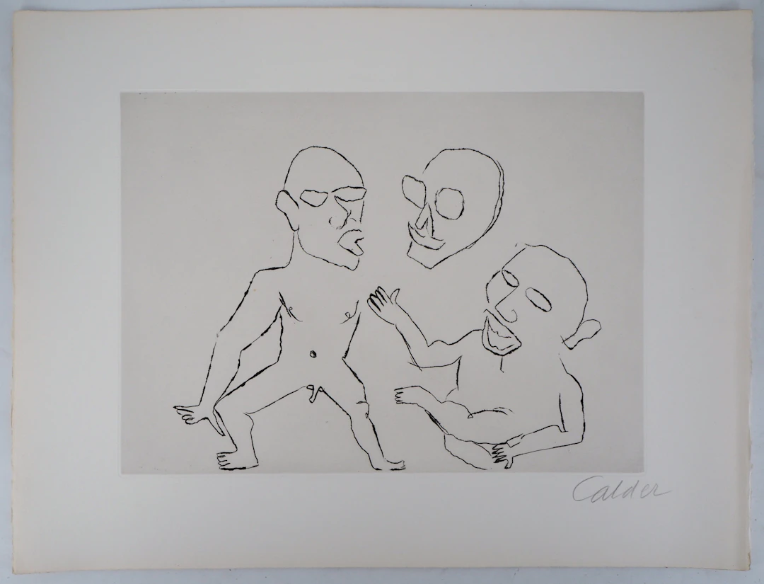 Alexandre CALDER - Santa Claus, Joyeuse folie - Gravure originale Signée