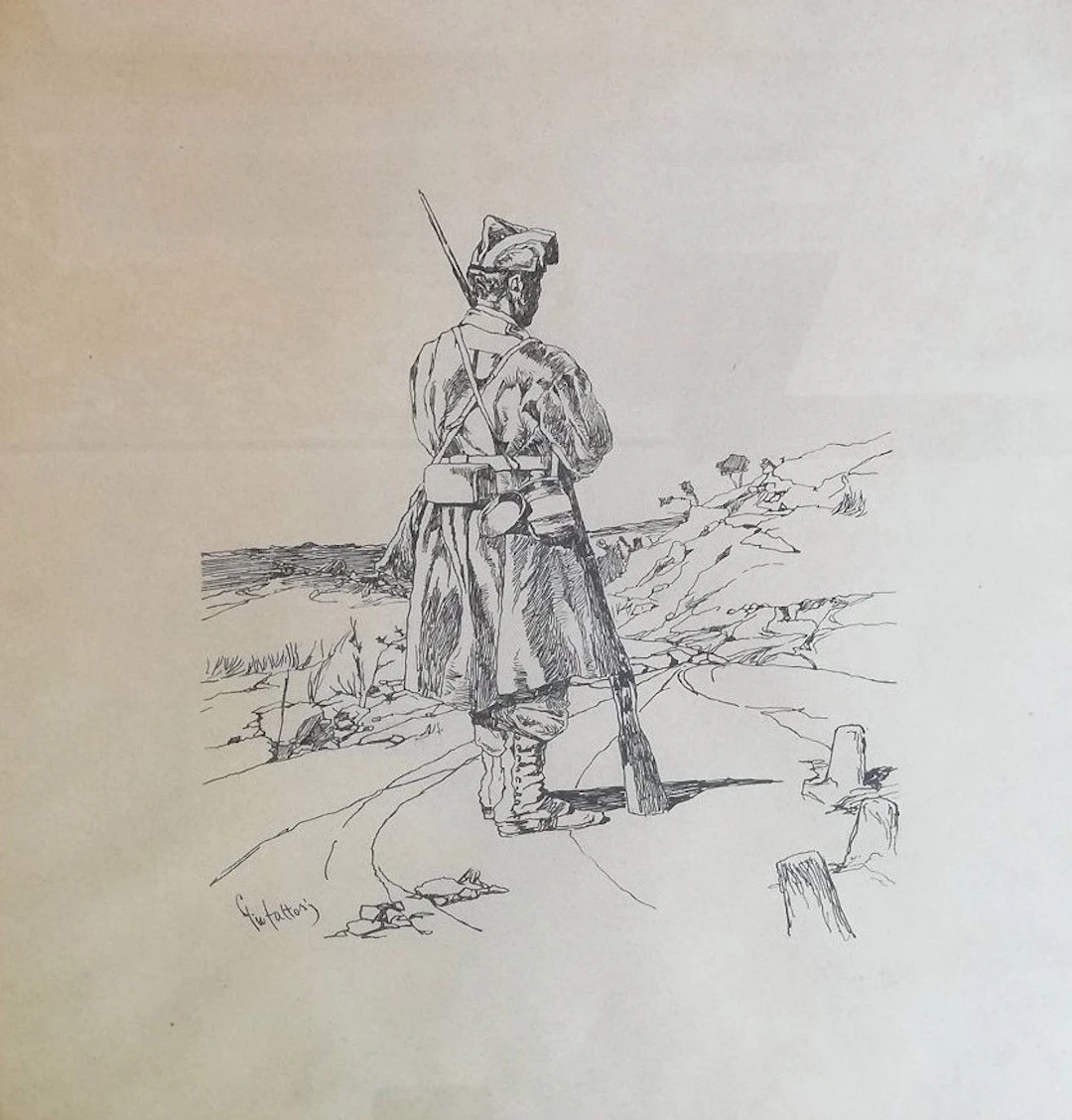 Giovanni FATTORI - Sentinelle - Lithographie