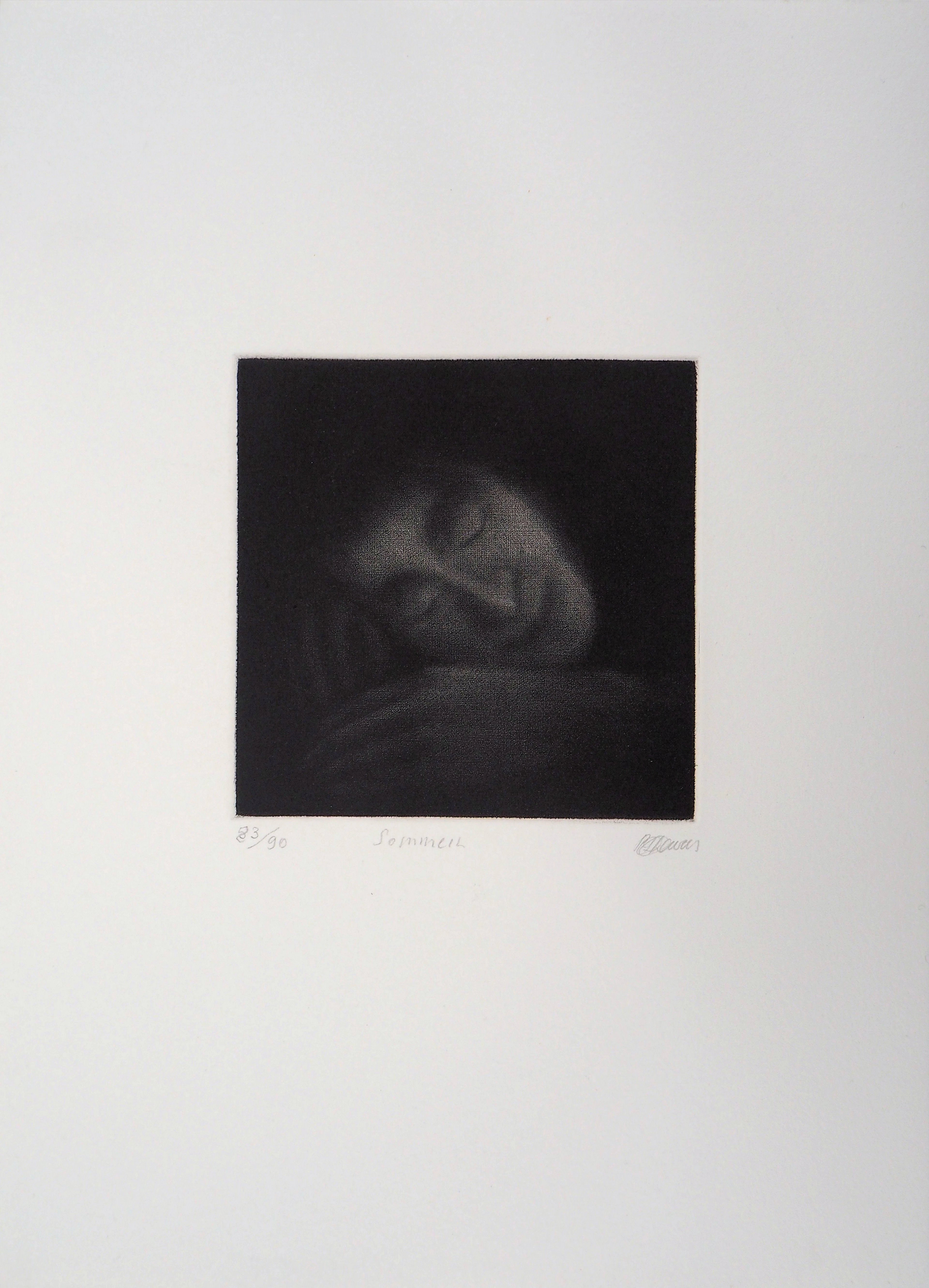 Richard DAVIES : Sommeil - Gravure originale signée