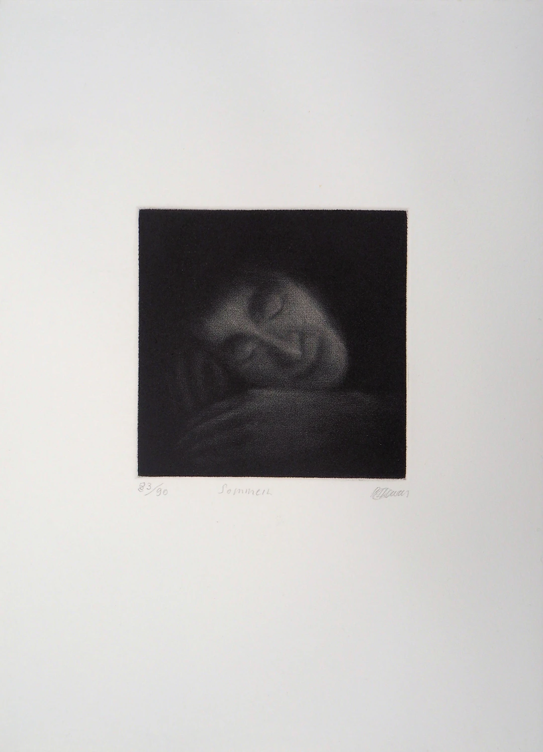 Richard DAVIES : Sommeil - Gravure originale signée