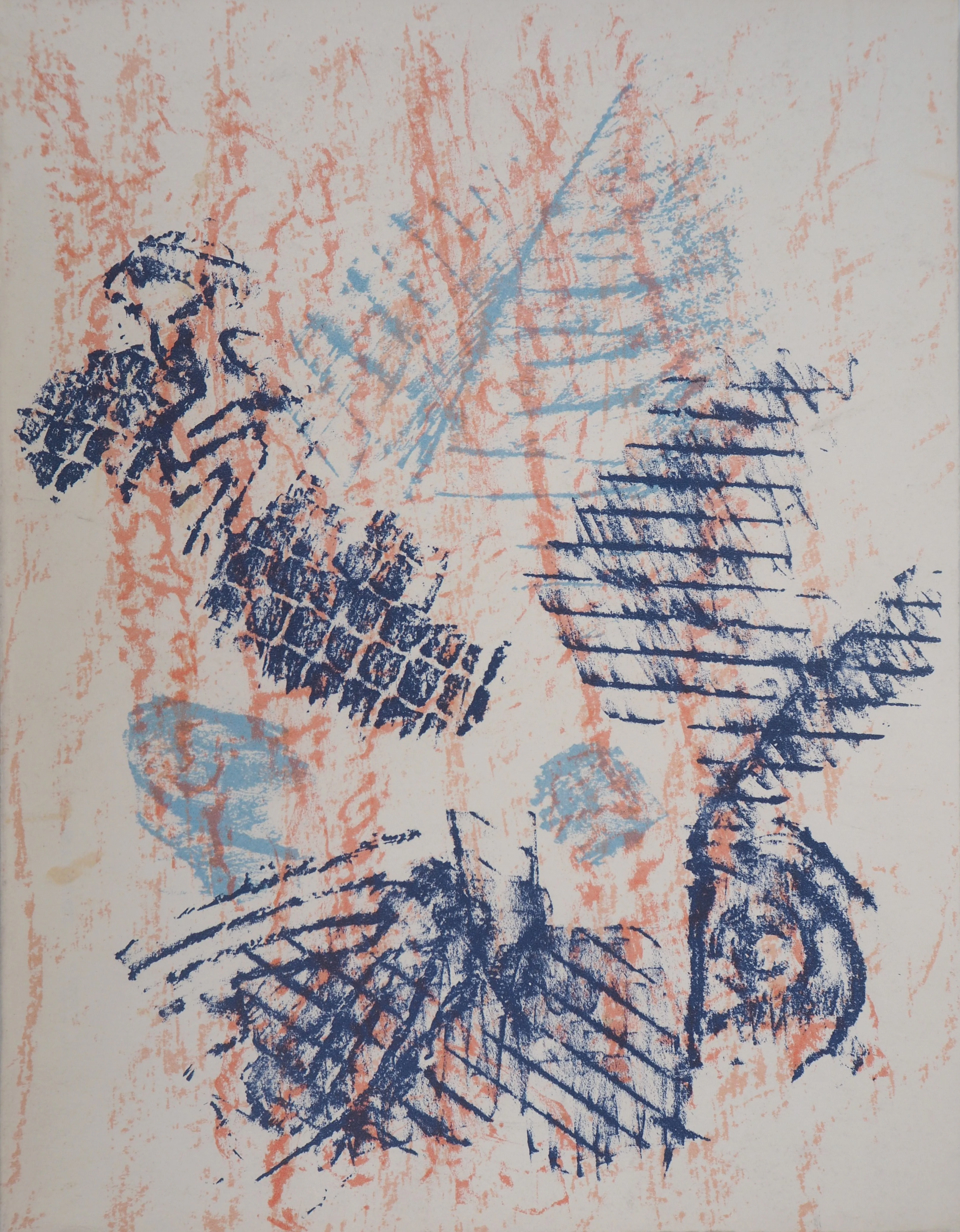 Max ERNST - Feuilles colorées, 1964 - Lithographie originale