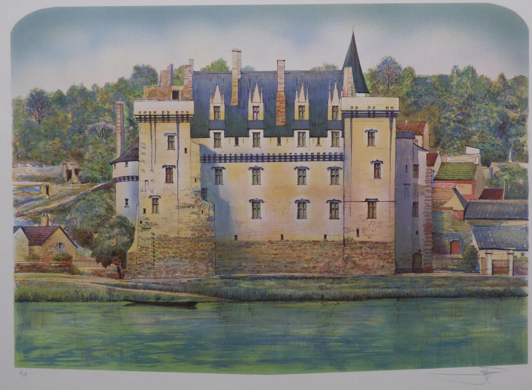 Rolf RAFFLEWSKI - Château de Montsoreau, c.1980 - Lithographie originale signée