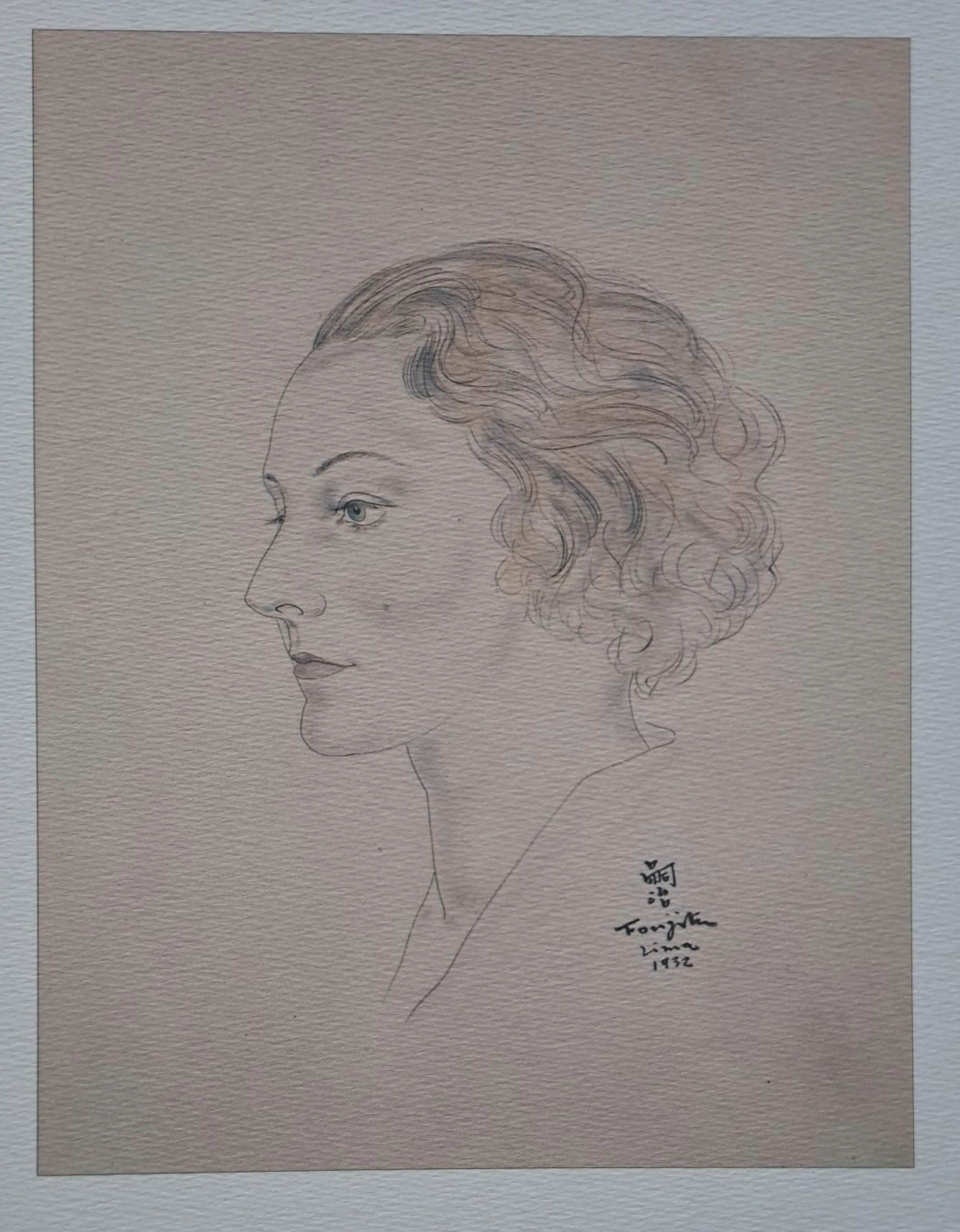 Léonard Foujita (d’après) - Portrait de Madame Dietrich - Impression