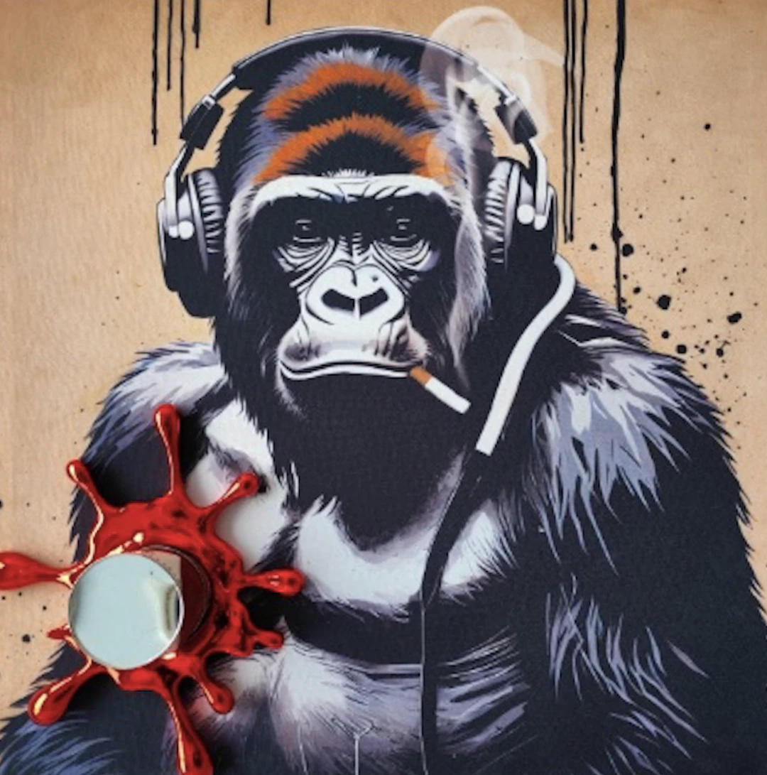 Sagrasse - Luxury Vandals African DJ - Technique mixte sur bois