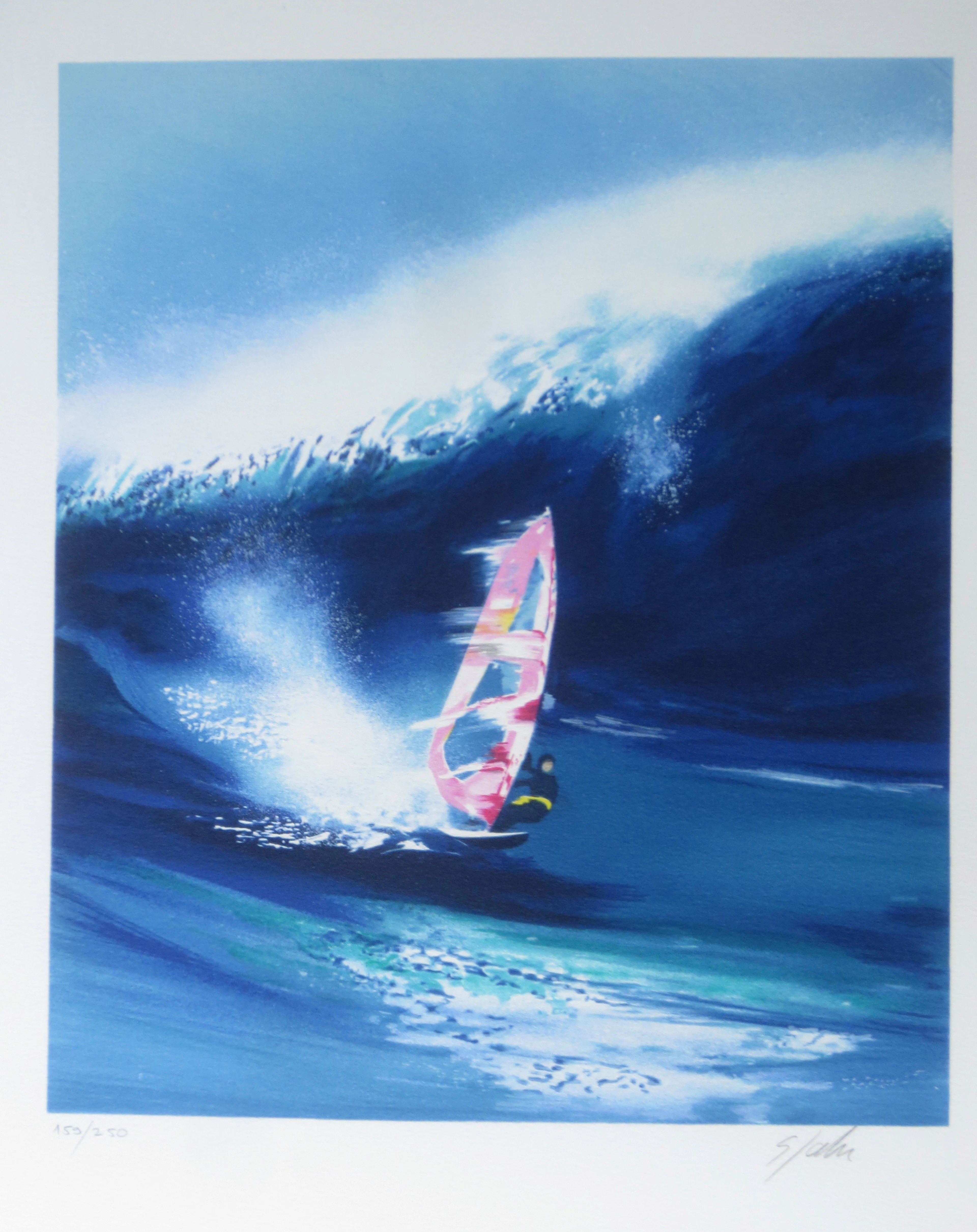 Victor SPAHN- La vague - Lithographie signée au crayon