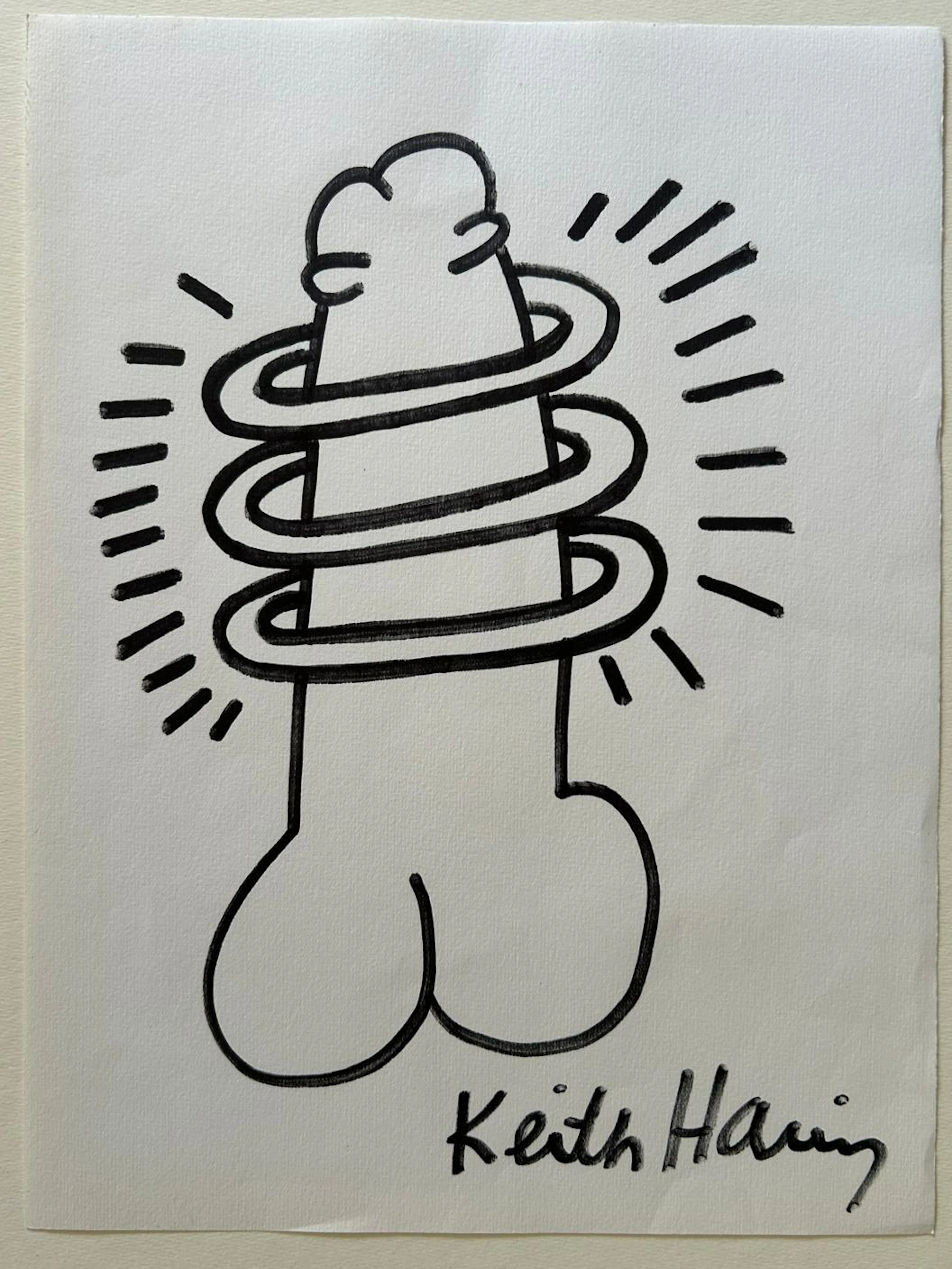 Keith Haring (Attribué à ) - Sans titre , 1988 - Dessin