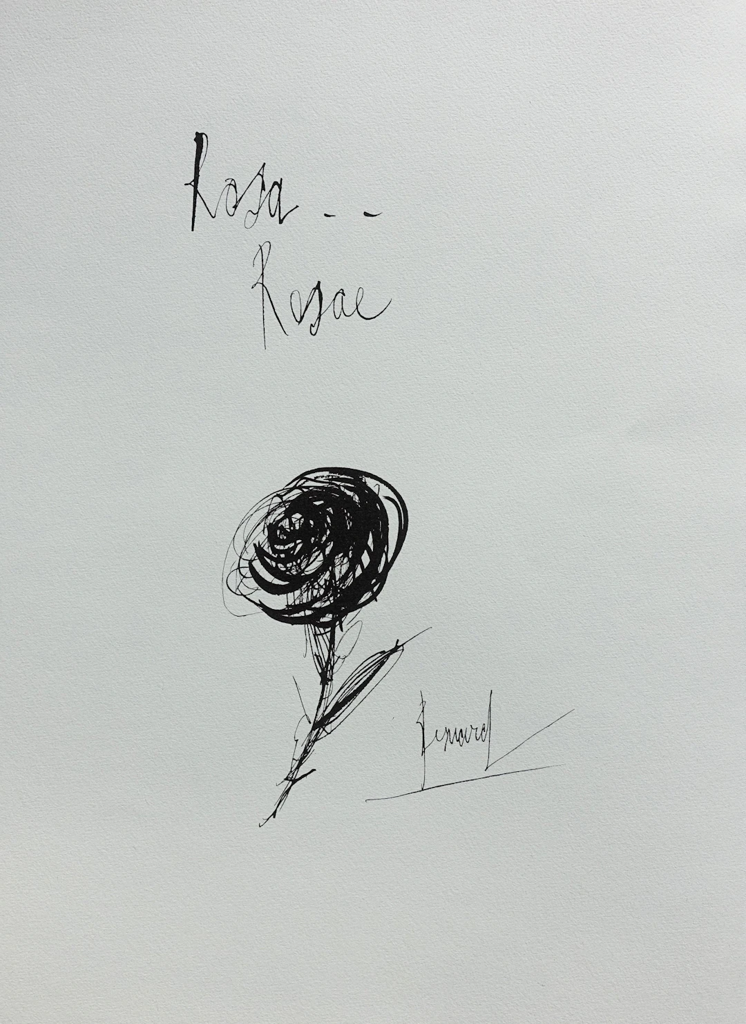 Bernard BUFFET : Rosa Rosae, Gravure originale signée
