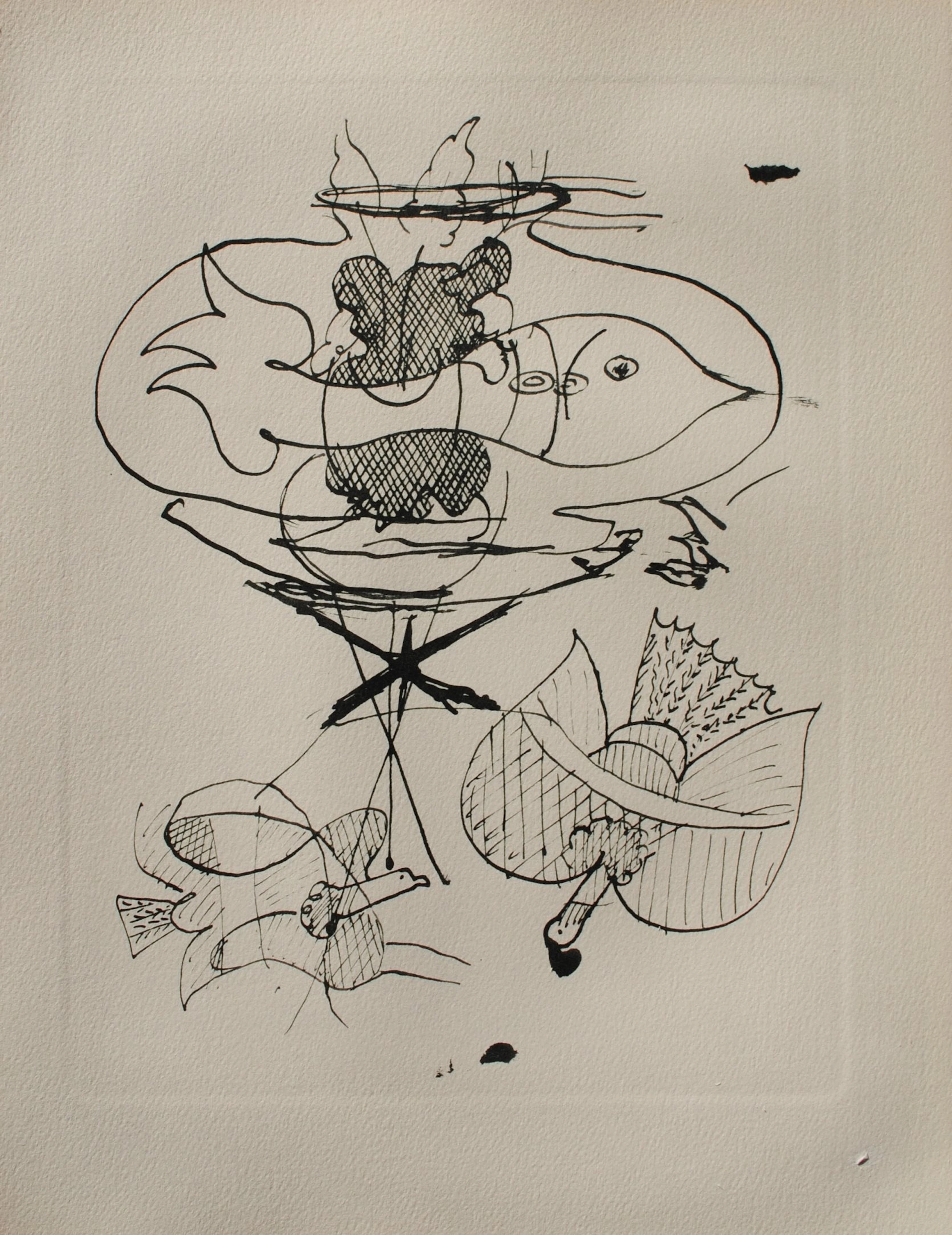 Georges BRAQUE : L’aquarium, Héliogravure, 1950