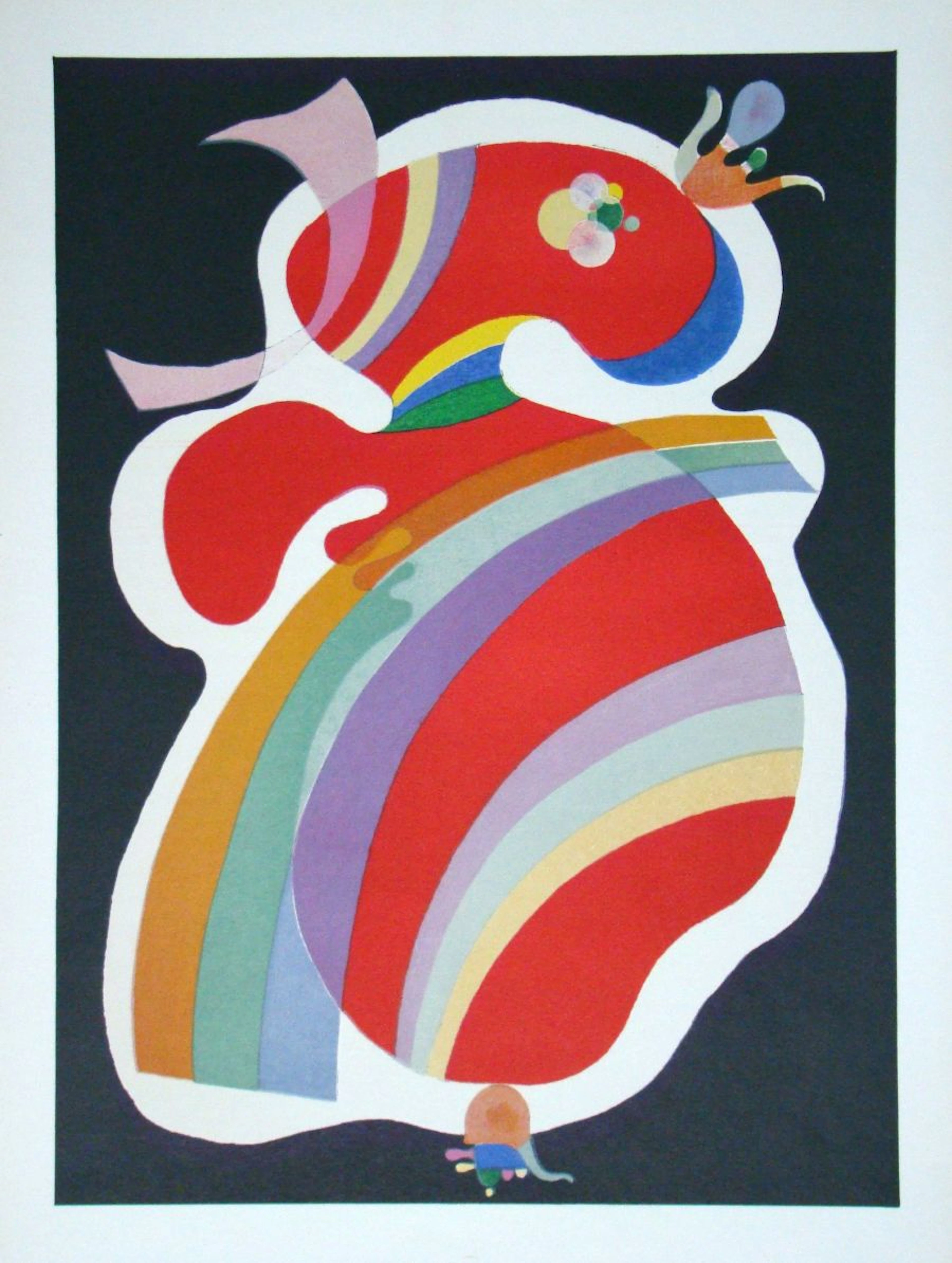 Wassily KANDINSKY (d'après) - La Forme Rouge, 1969 - Lithographie en couleurs