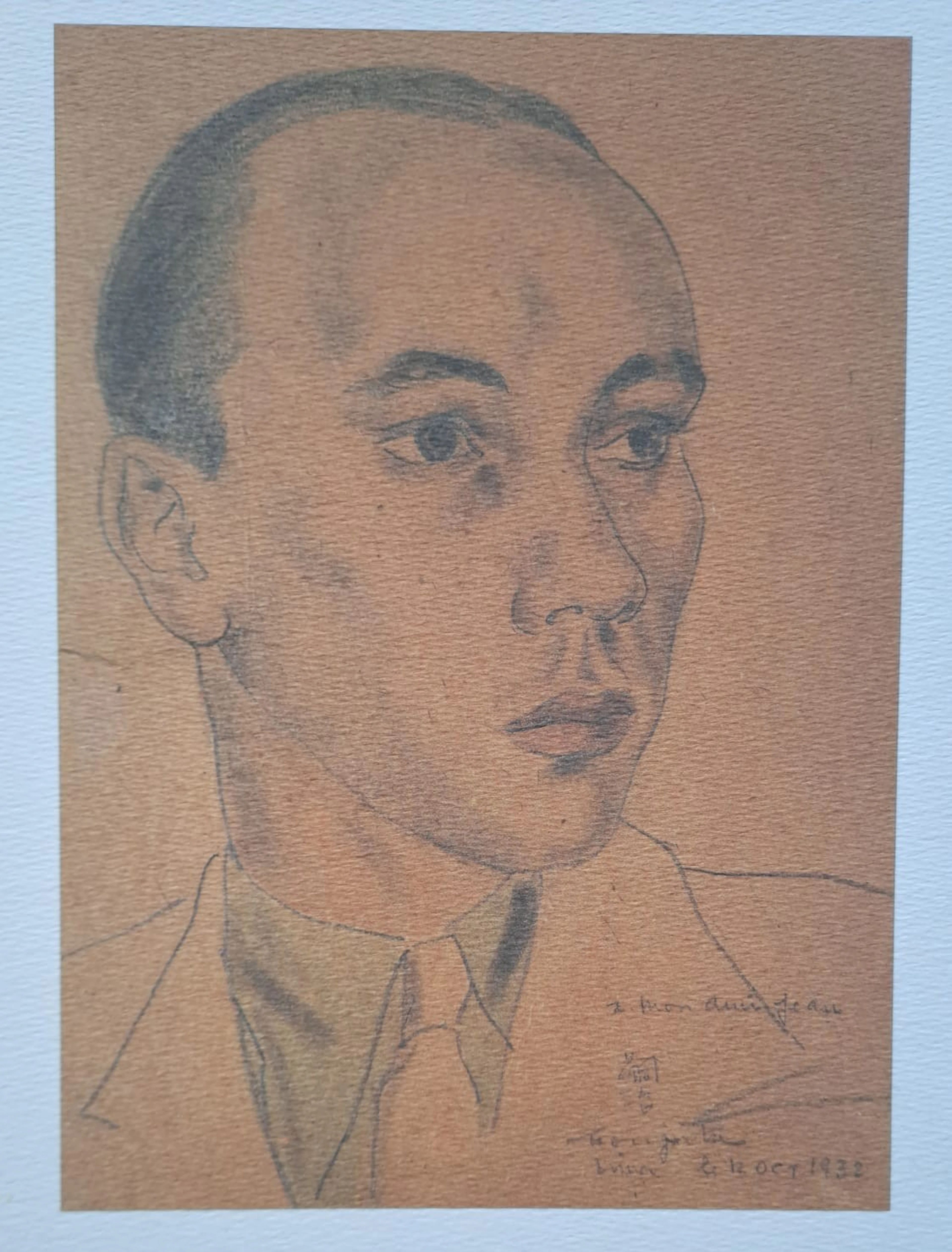 Léonard Foujita (d’après) - Portrait de Jean - Impression d’art, signée