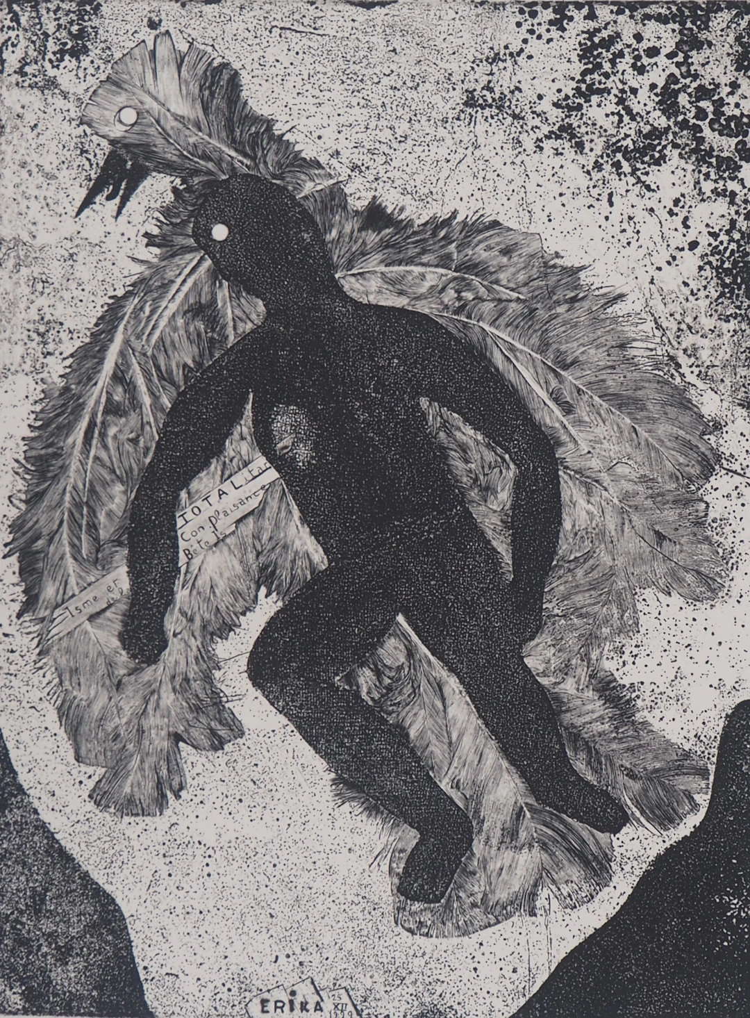 Nicolas-Simon Sochos - L’or noir d’un corps mouvant - Gravure originale signée