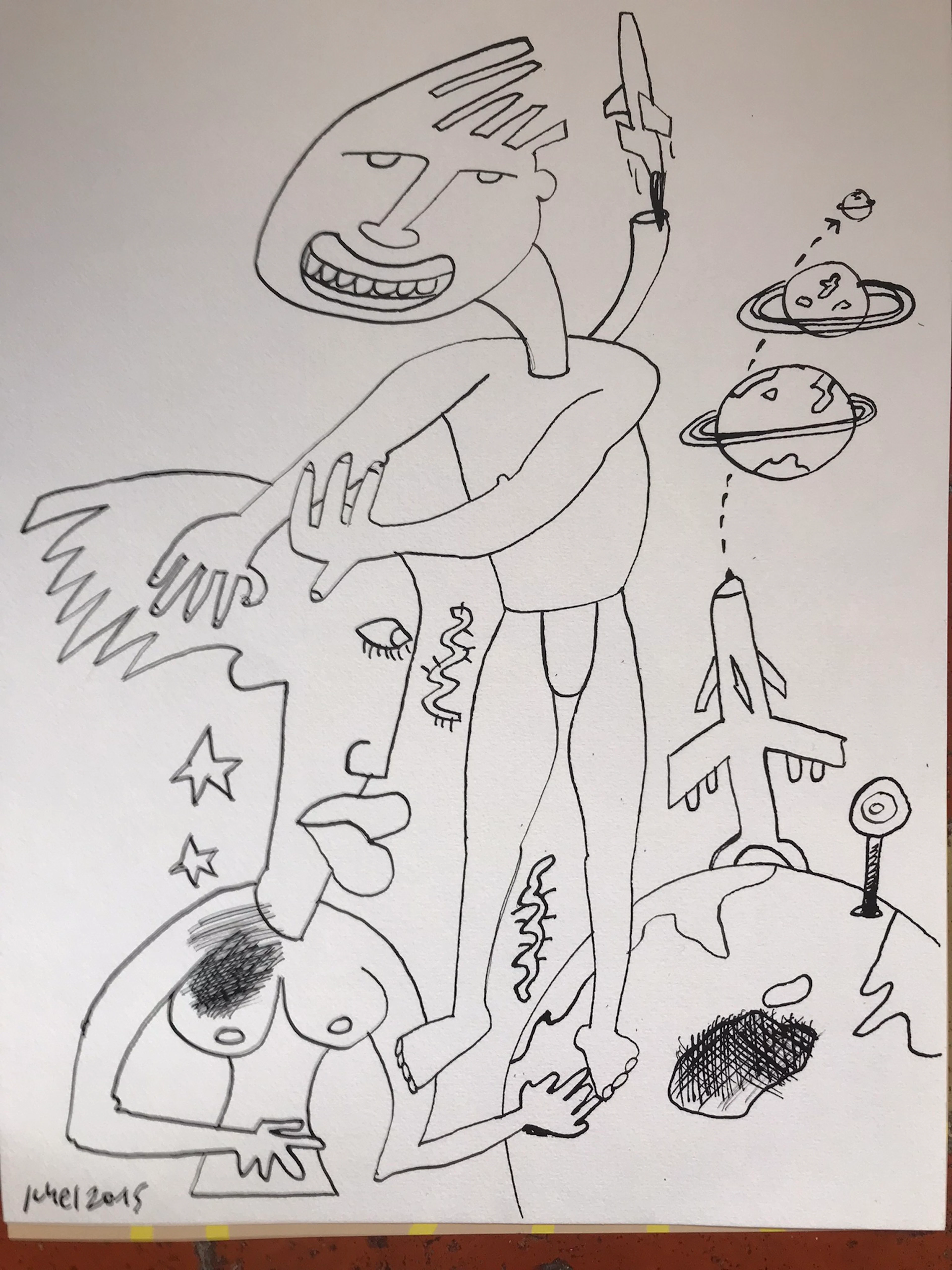 Jean-Luc JUHEL - L’Espace , 2015 - Encre signée