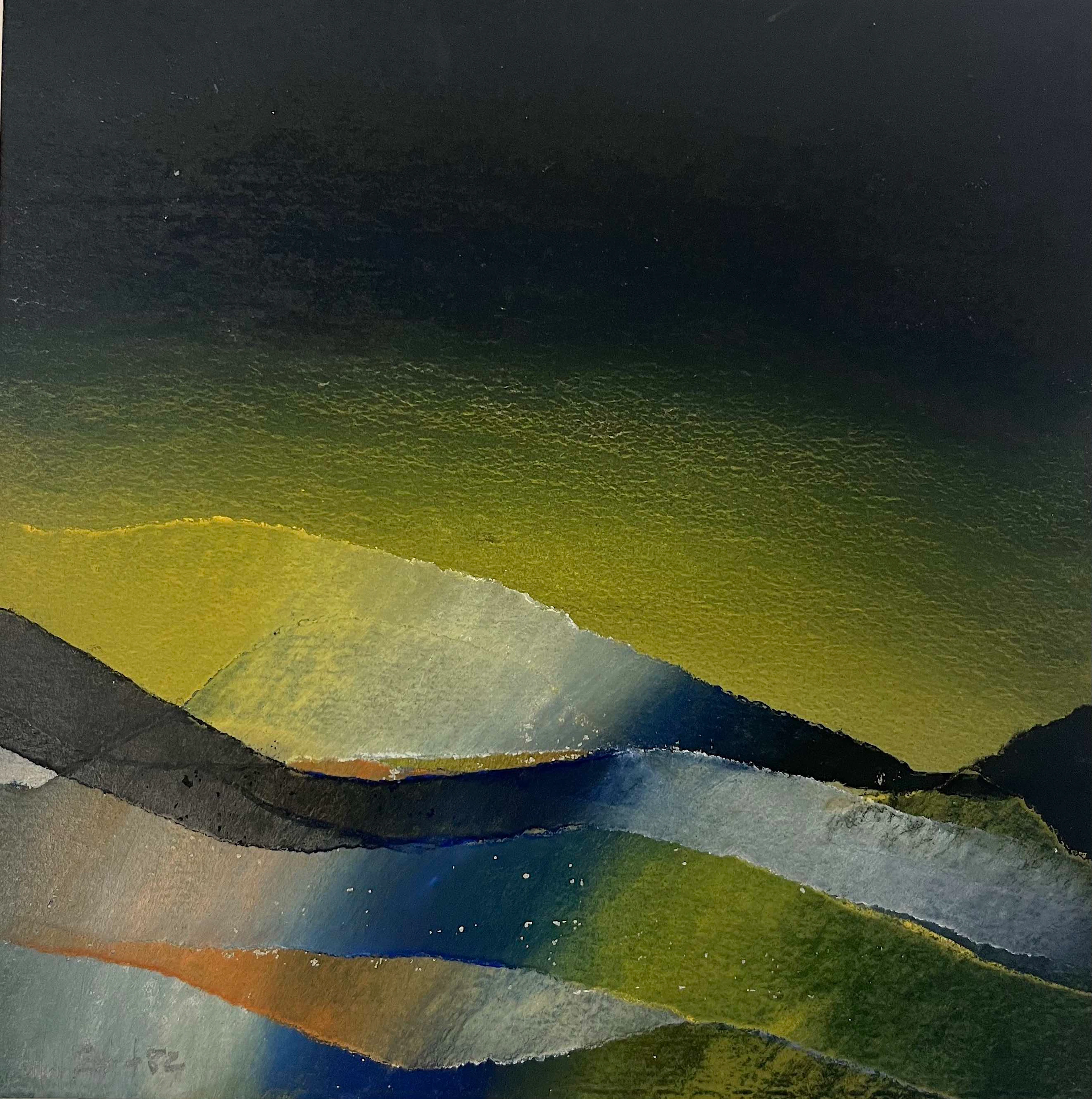 Jim Bird - Landscape of the mind - Pastel & collage signé