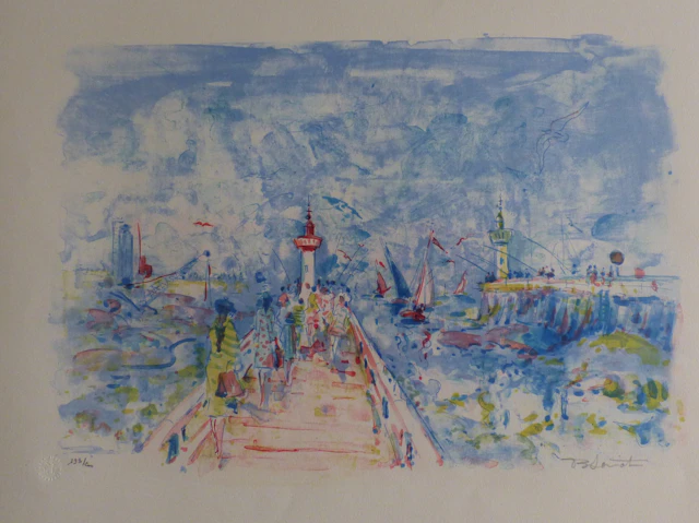 Bernard LORIOT - Le phare, 1975 - Lithographie originale signée au crayon