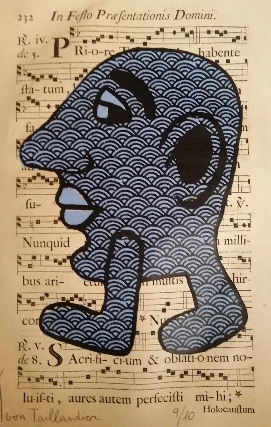 Yvon TAILLANDIER - Capitipède bleu, 2015, Sérigraphie signée