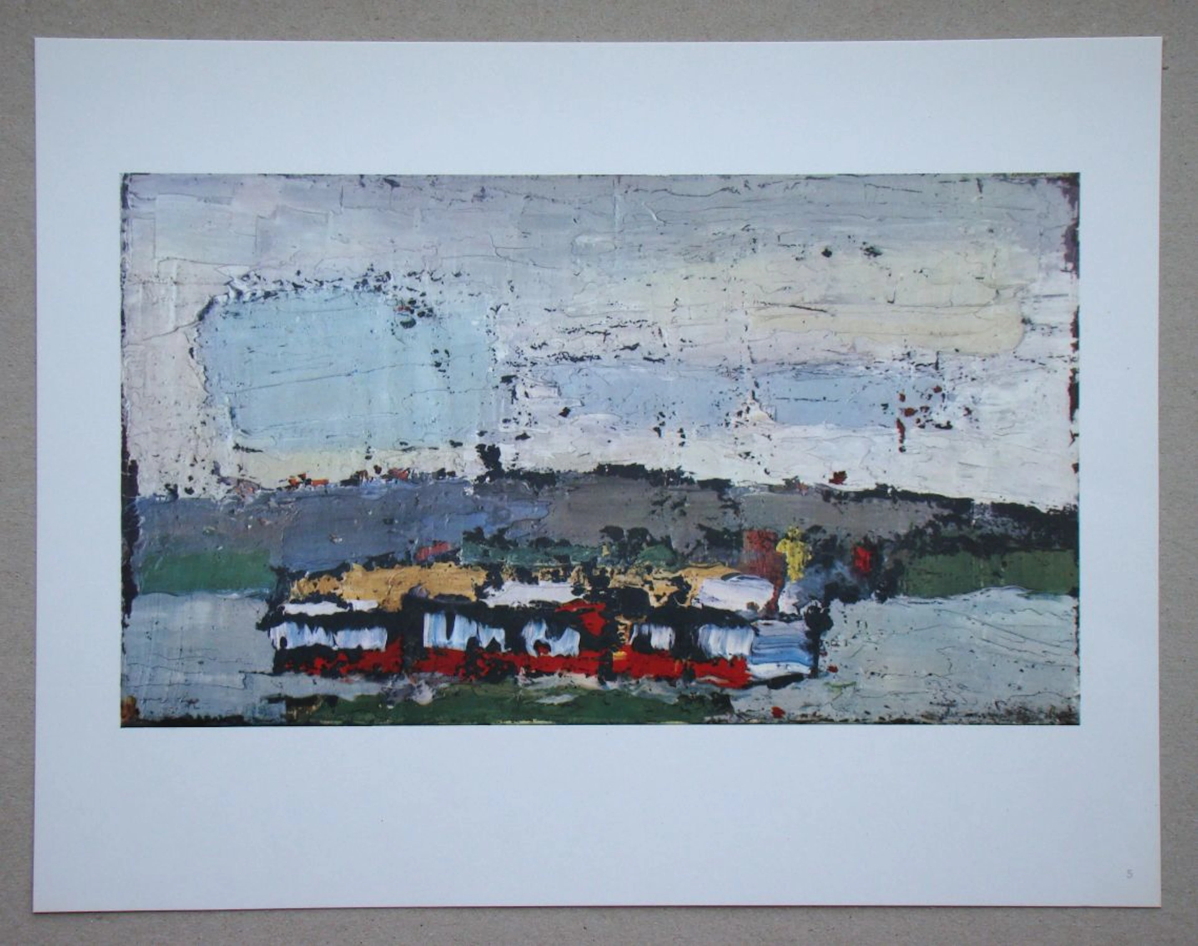 Nicolas DE STAËL (d’après) - Rosny, bateau sur la Seine, 1960 - Lithographie