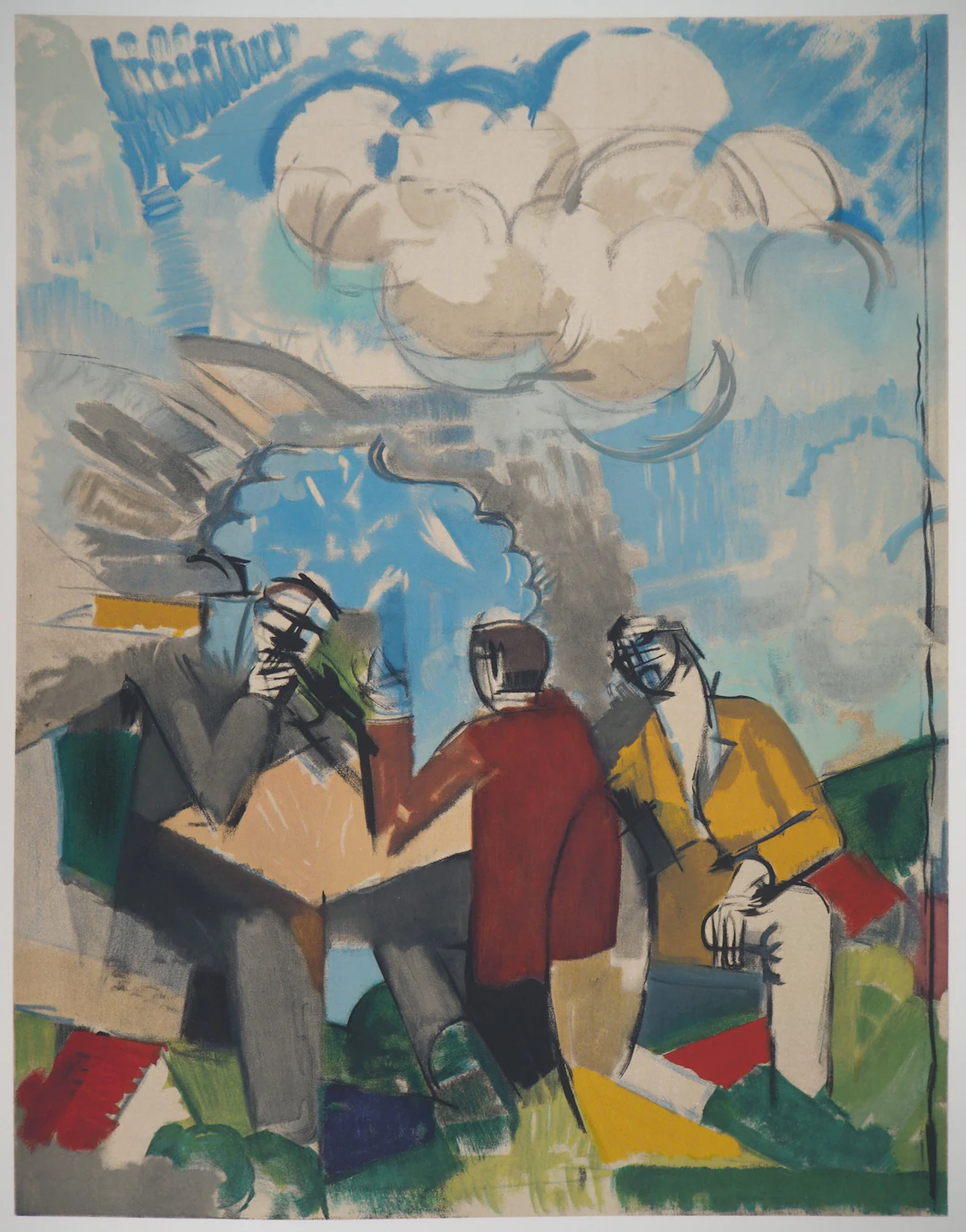 Roger de la FRESNAYE - Après le défilé - Lithographie