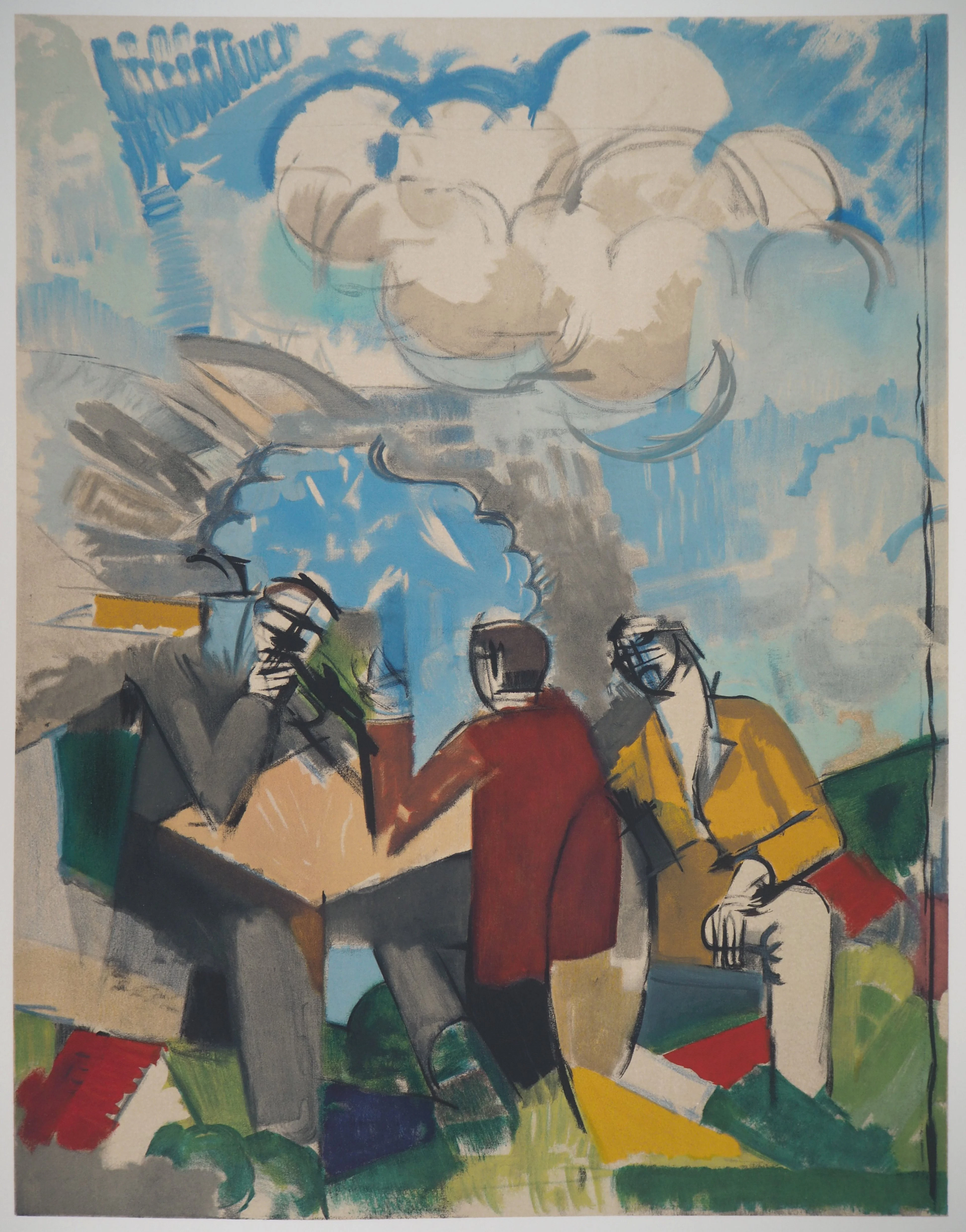 Roger de la FRESNAYE - Après le défilé - Lithographie
