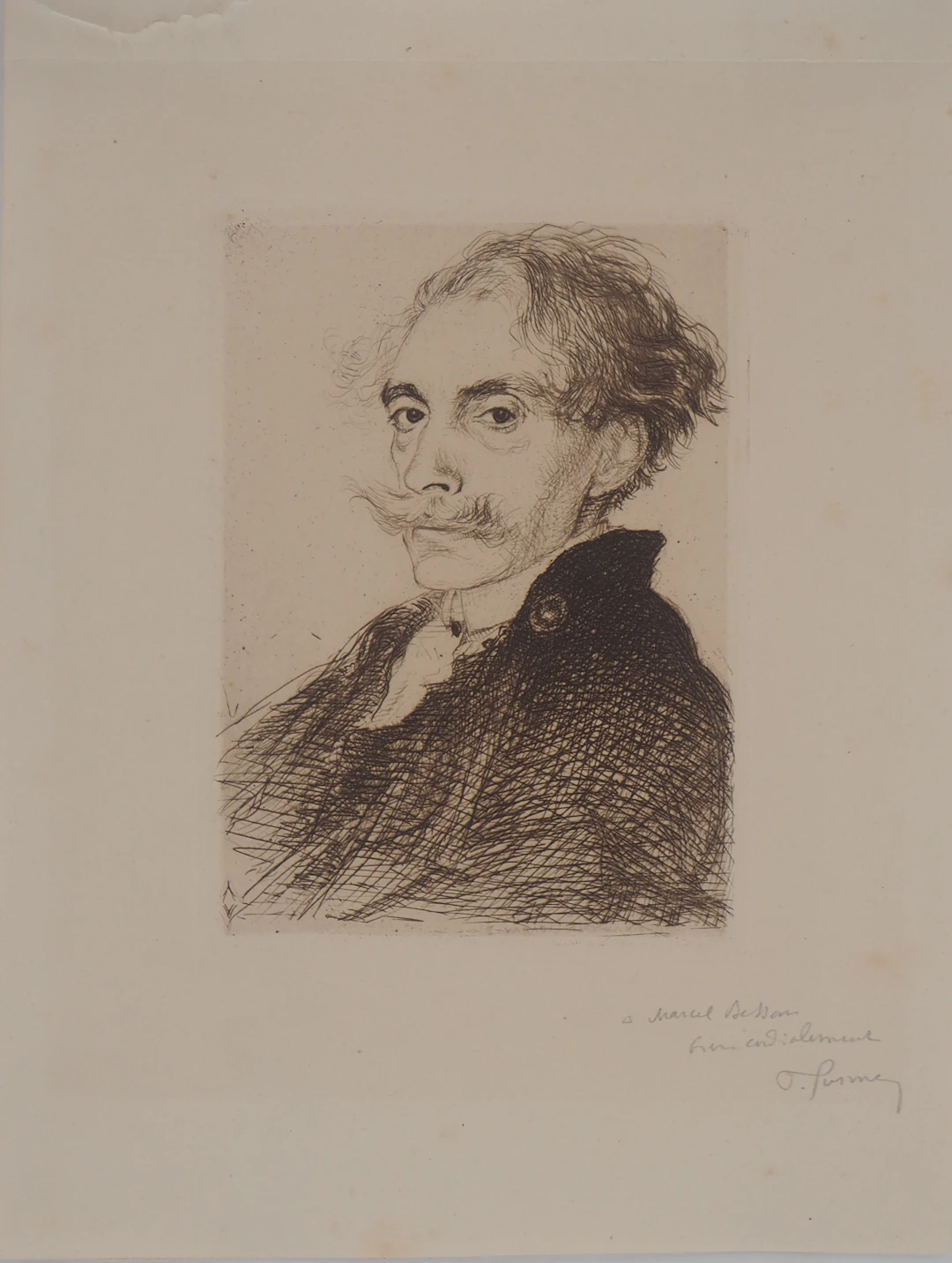 Albert Váradi - Portrait de Pierre Gusman - Gravure originale