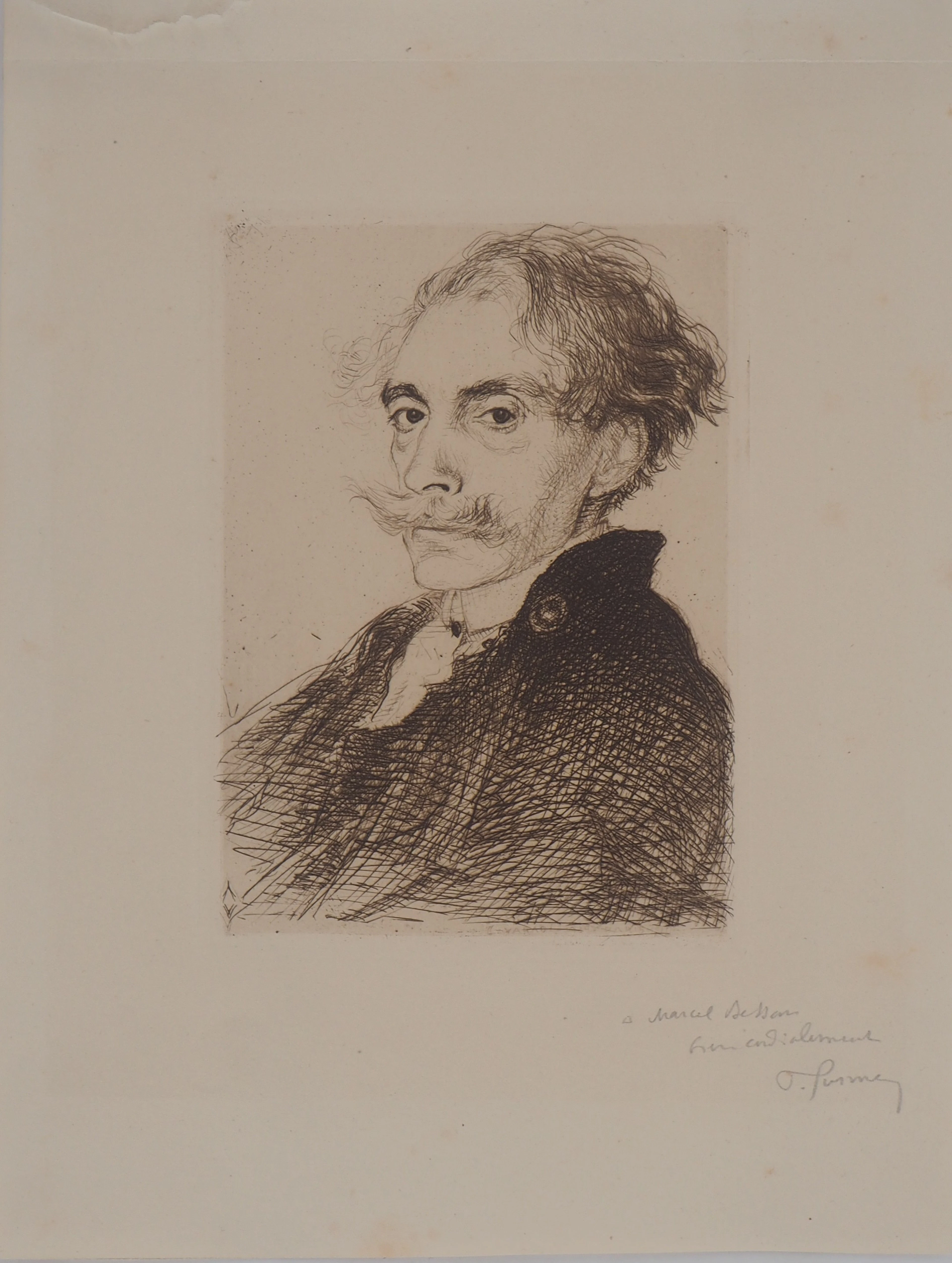 Albert Váradi - Portrait de Pierre Gusman - Gravure originale
